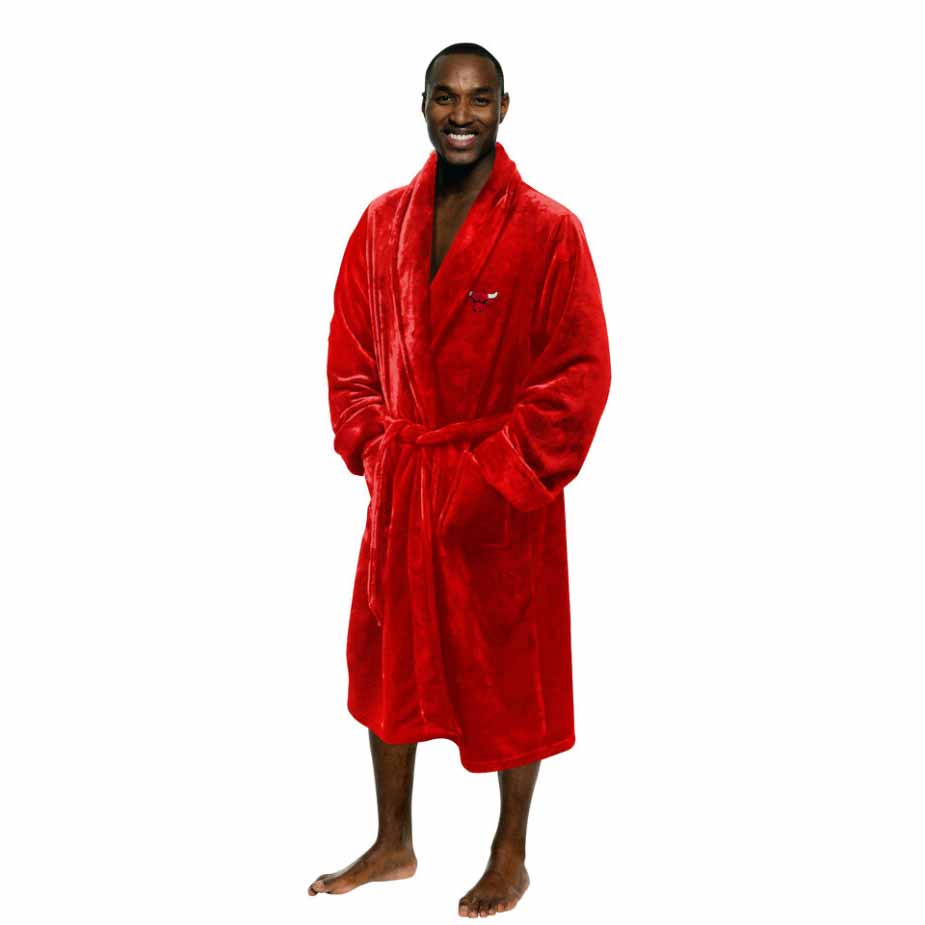 Chicago Bulls Men's Silk Touch Bathrobe - Image 2