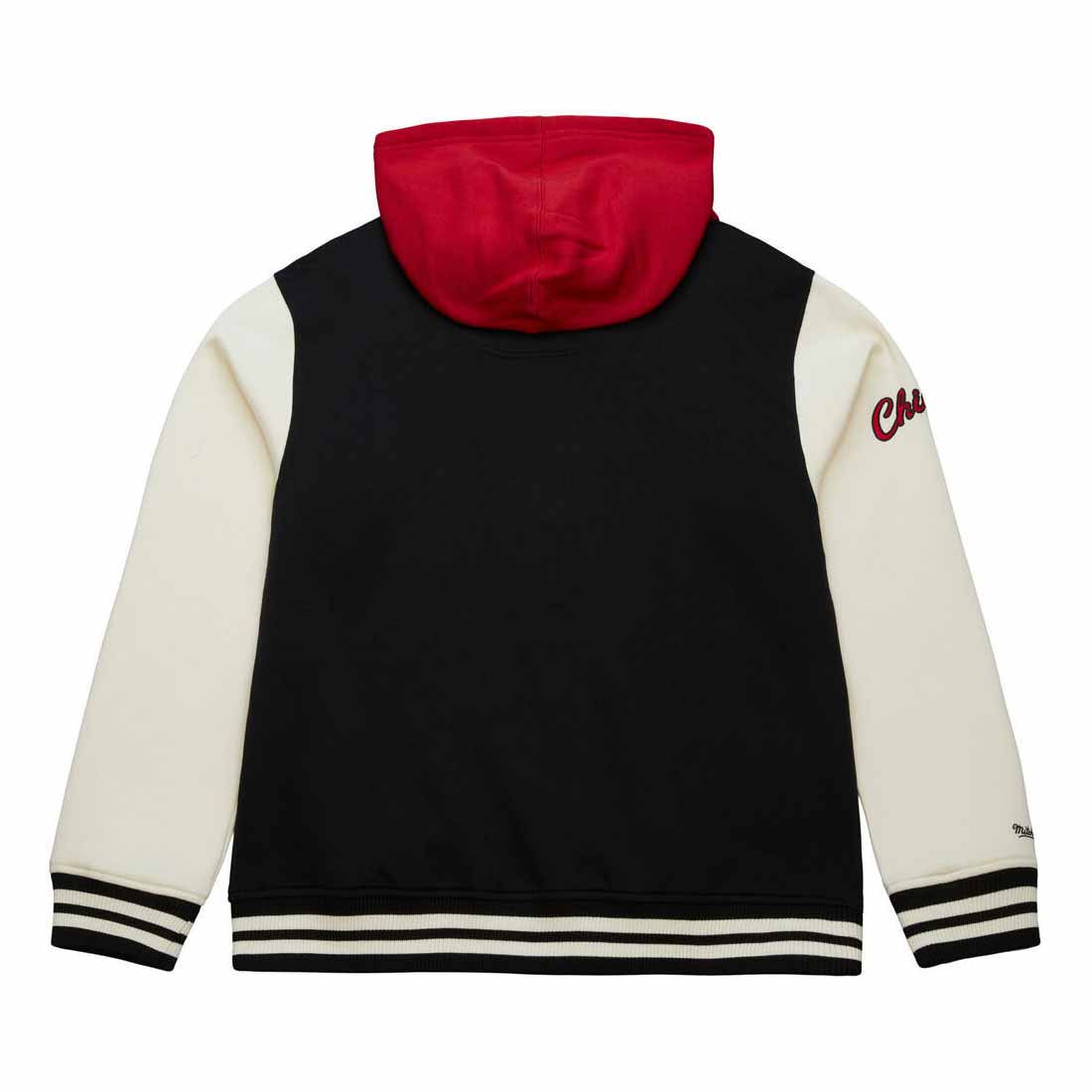 Chicago Bulls Mitchell & Ness Courtside Fleece Button Up Jacket - Image 4