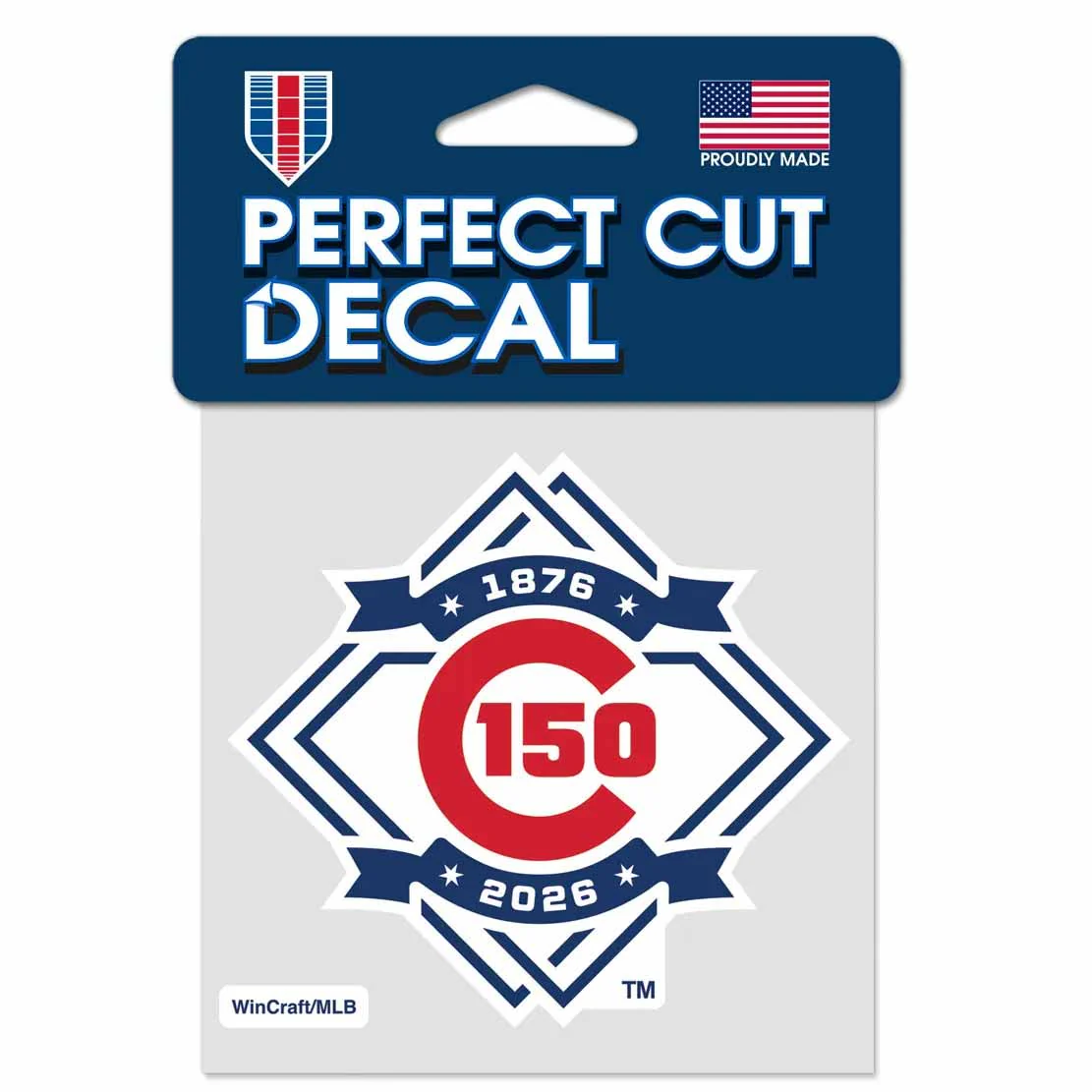 Chicago Cubs 150 Year Perfect Cut Fan Decal