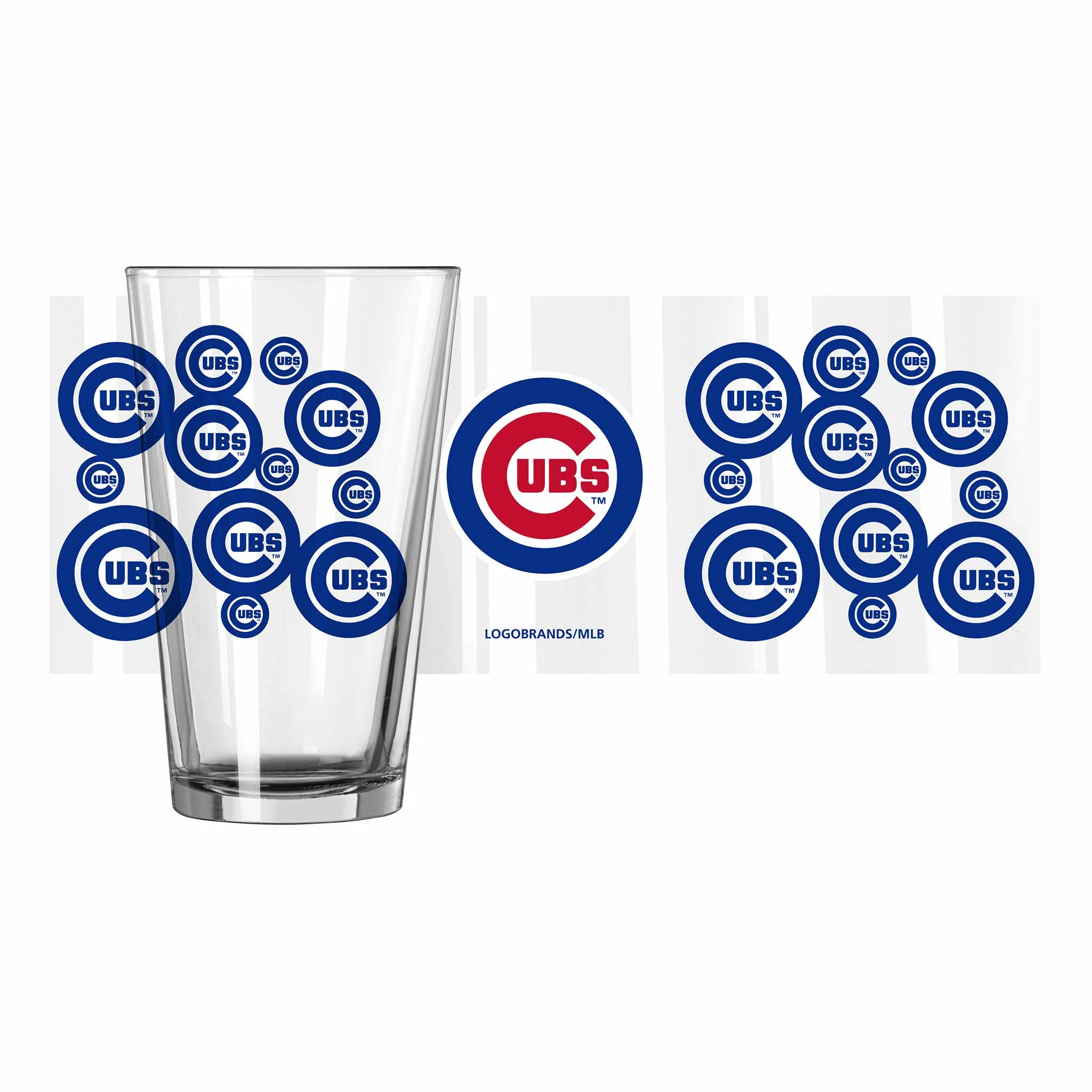 Chicago Cubs 16oz Scatter Pint Glass - Image 2
