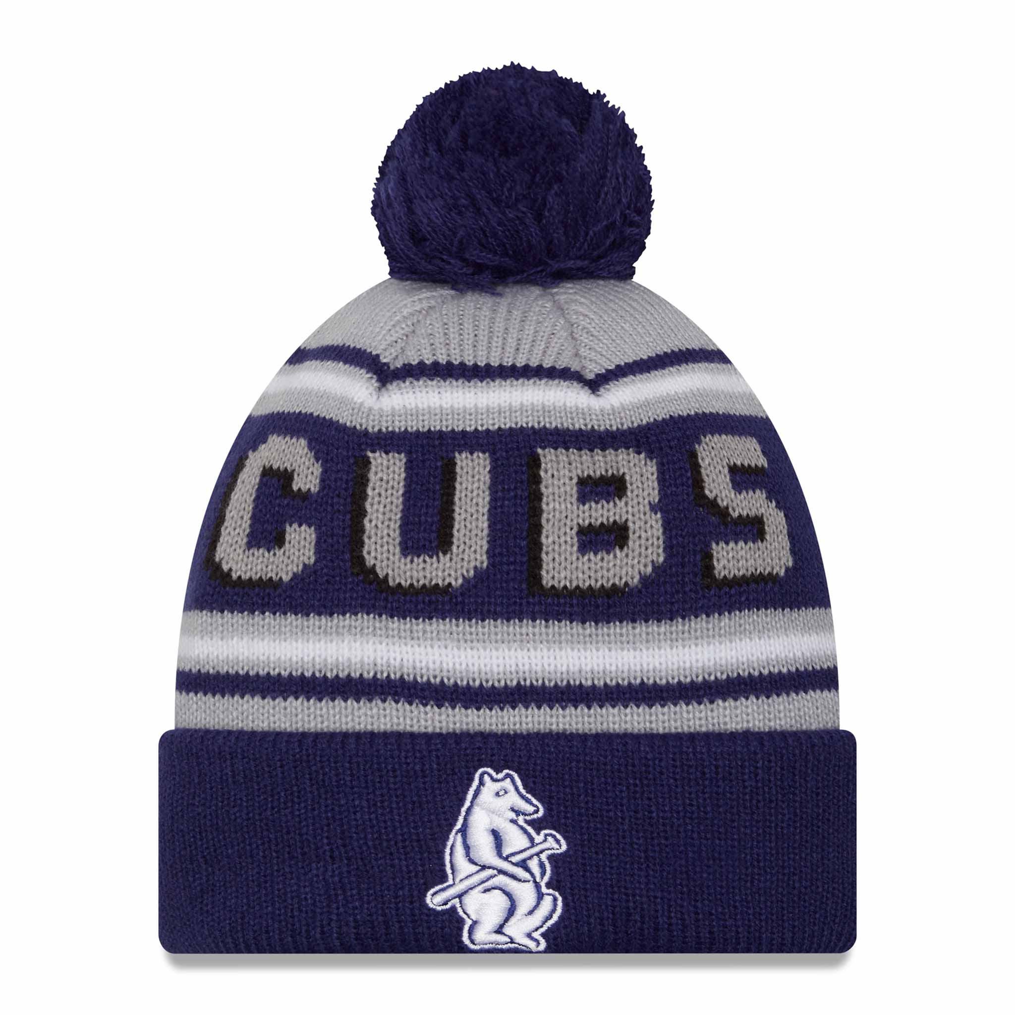 Chicago Cubs 1914 Bear Knit Cap with Pom