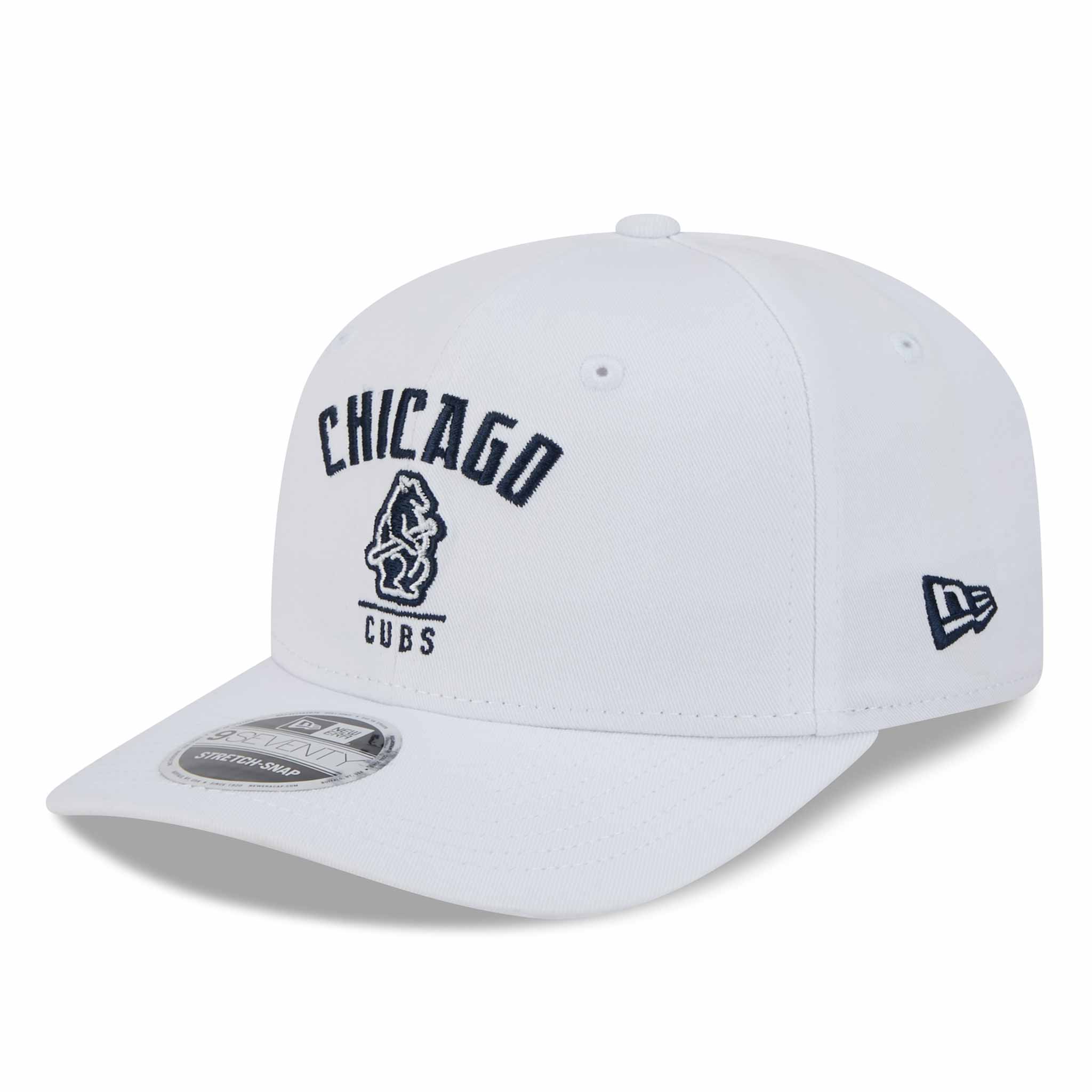 Chicago Cubs 1914 Bear White 9SEVENTY Stretch Snap Adjustable Cap