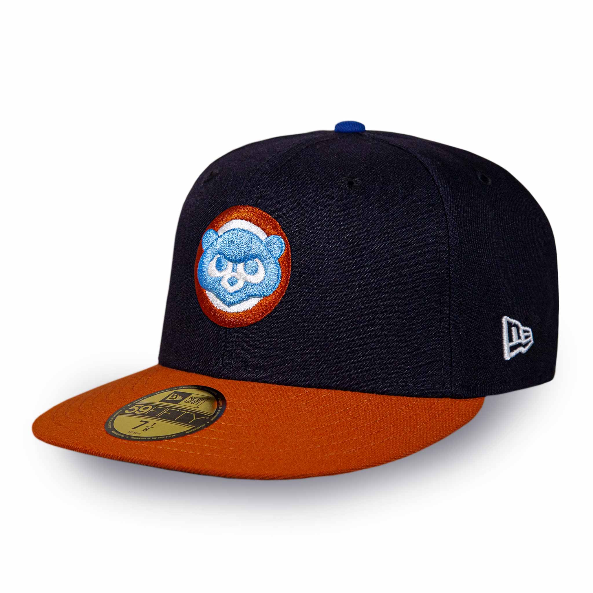 Chicago Cubs 1984 Be Alert Navy Orange 5950 Fitted Cap - Image 3