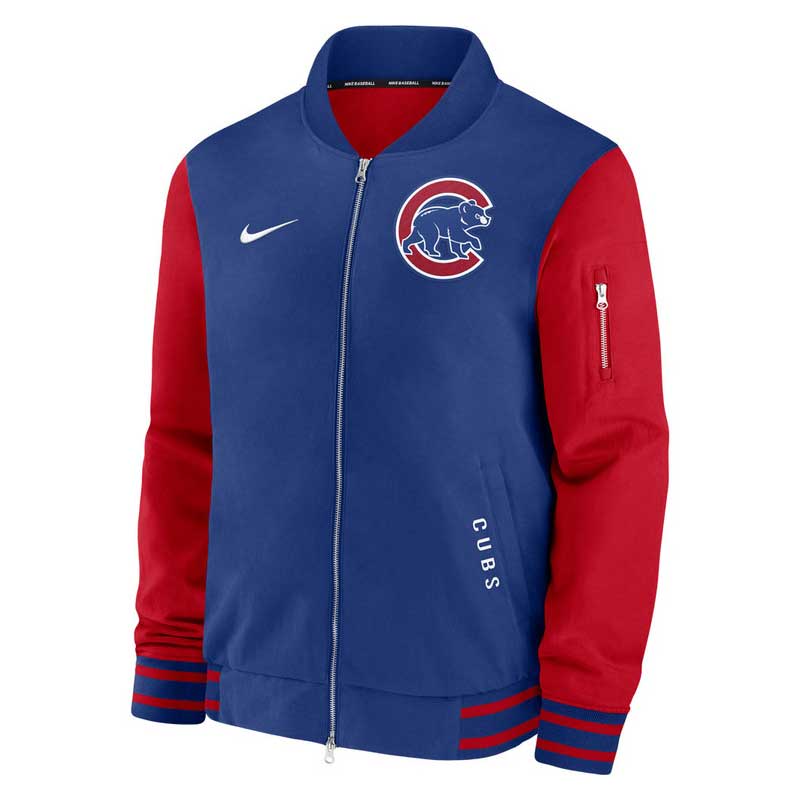 Chicago Cubs 2025 Nike Authentic Collection Bomber Jacket - Image 2