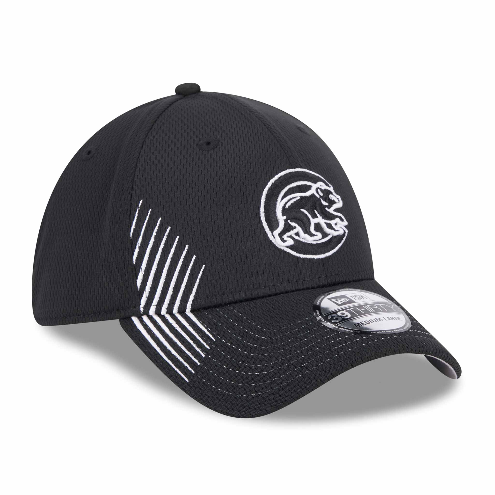Chicago Cubs 3930 Active Black Walking Bear Stretch Fit Cap - Image 5