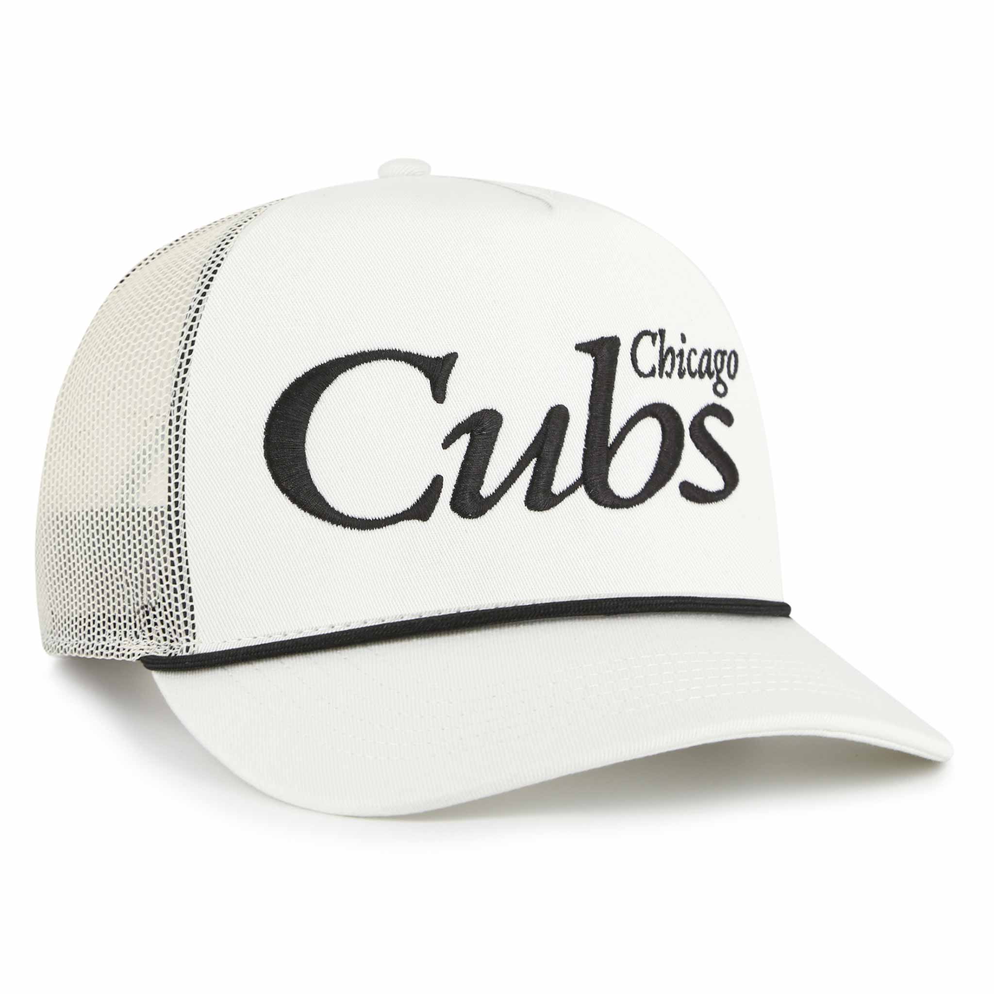 Chicago Cubs 47 Brand Foundation Script Rope Hitch White Snapback Adjustable Cap - Image 3