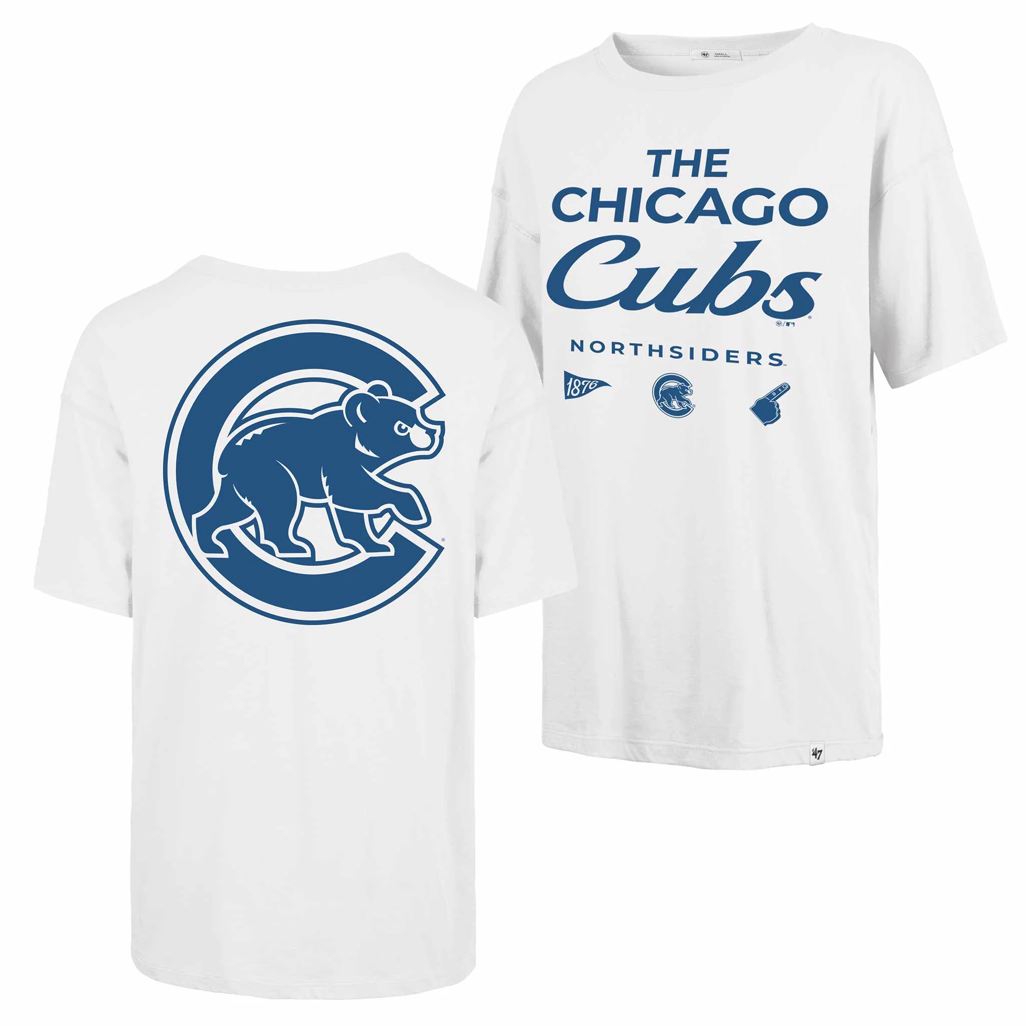 Chicago Cubs 47 Brand Women's Show Off Sadie Short Sleeve T Shirt