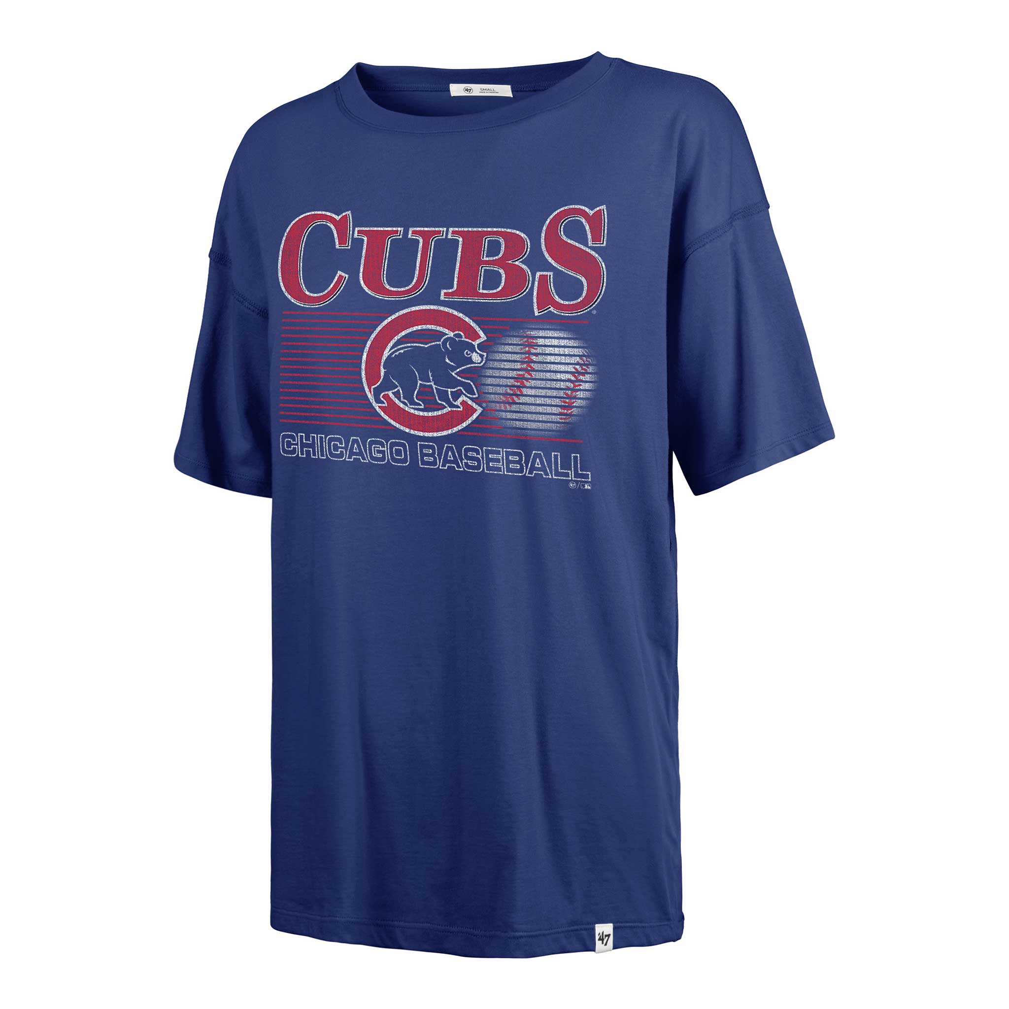 Chicago Cubs 47 Brand Women's Straight Side Sadie T-Shirt