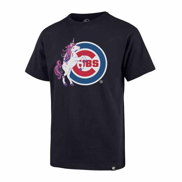 Chicago Cubs 47 Brand Youth Girls Uni Franklin T-Shirt