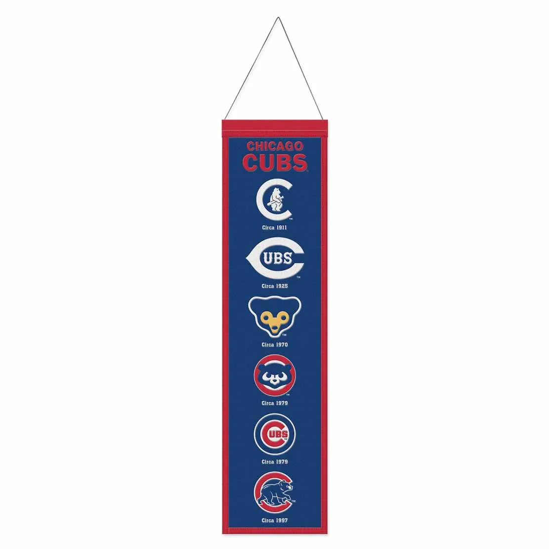 Chicago Cubs 8" x 32" Evolution Wool Banner