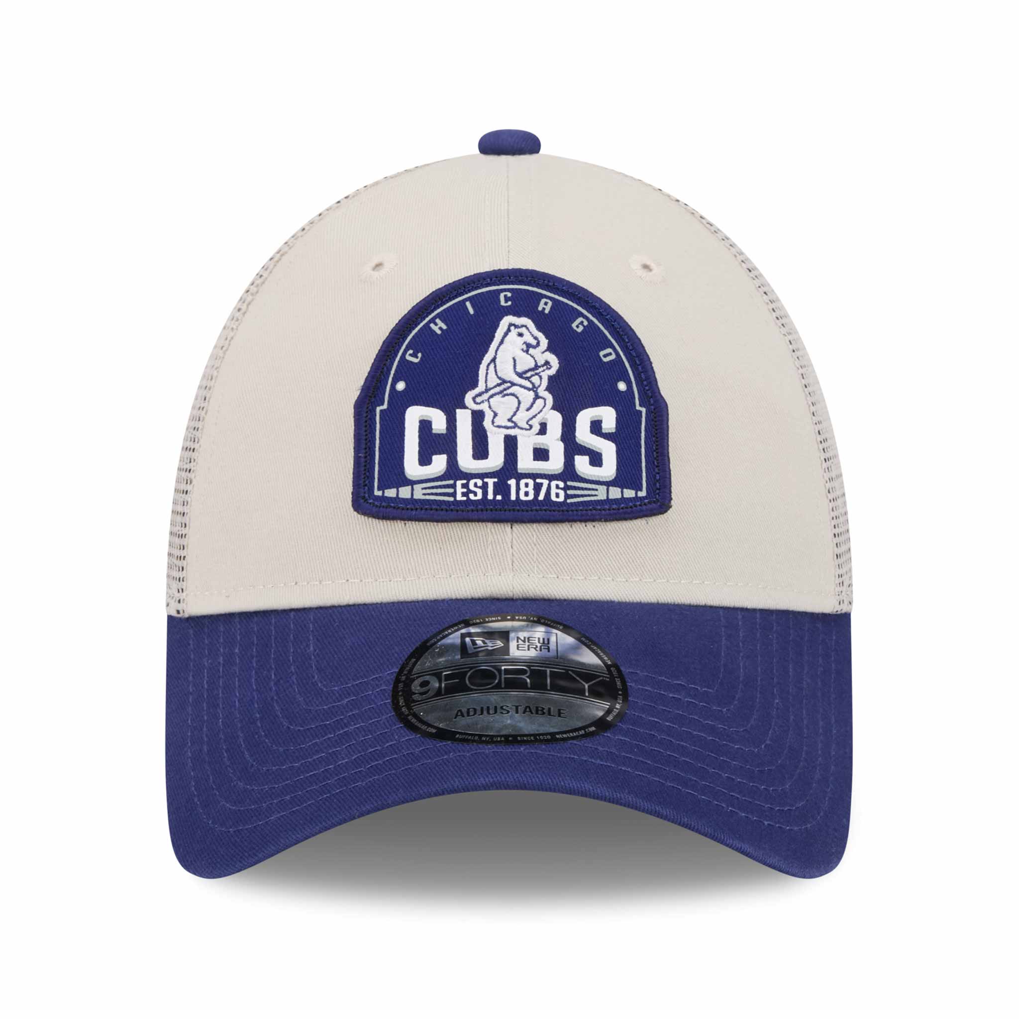 Chicago Cubs 9FORTY 1914 Khaki Tri Tone Trucker Cap - Image 4