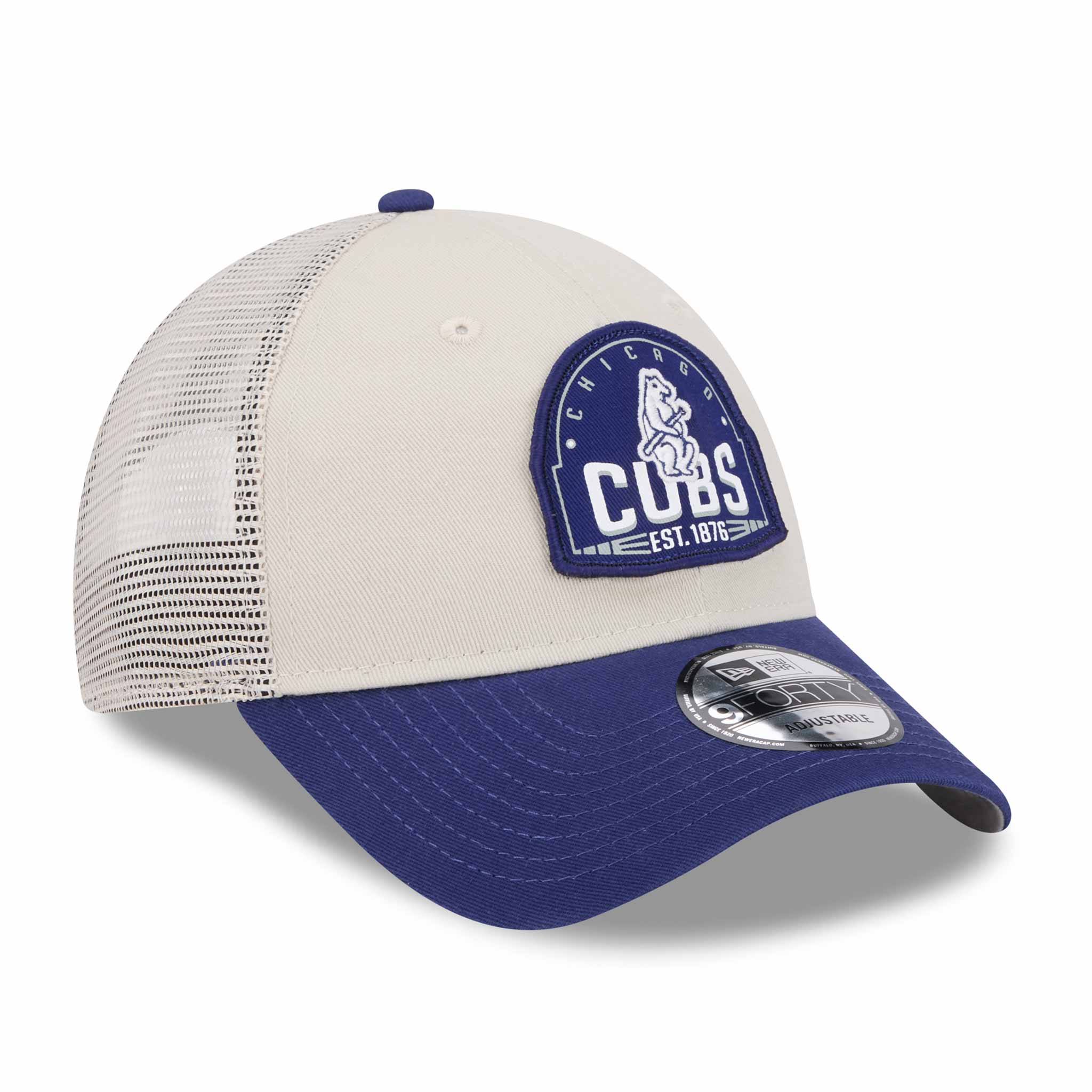 Chicago Cubs 9FORTY 1914 Khaki Tri Tone Trucker Cap - Image 5