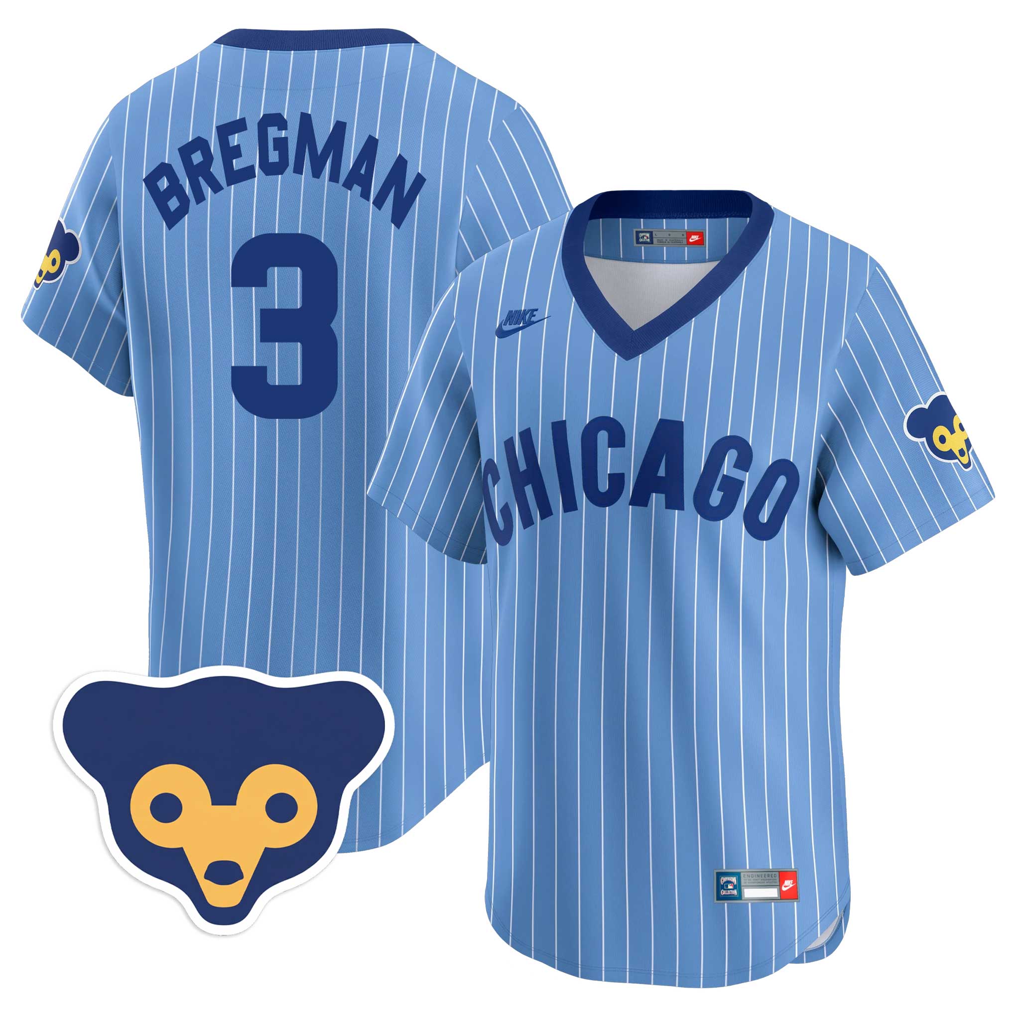 Chicago Cubs Alex Bregman Nike Limited Vapor 1957-78 Road Cooperstown Jersey