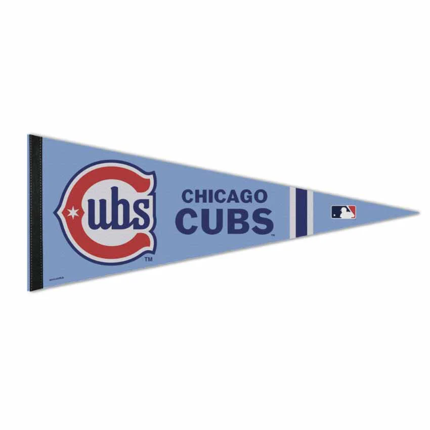 Chicago Cubs Alternate 2 Blues Logo 12" x 30" Premium Pennant