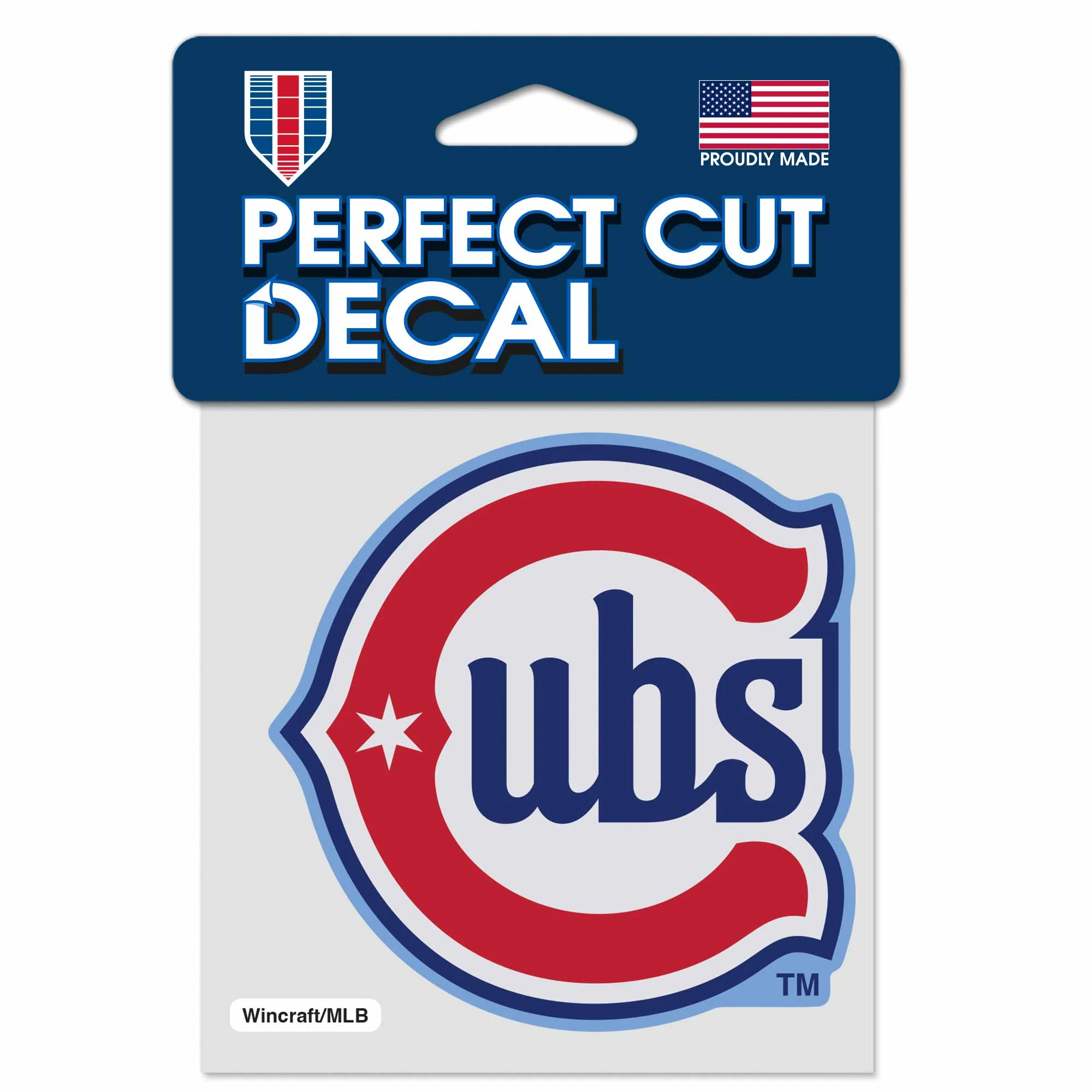 Chicago Cubs Alternate 2 Blues Logo 4" x 4" Perfect Cut Decal