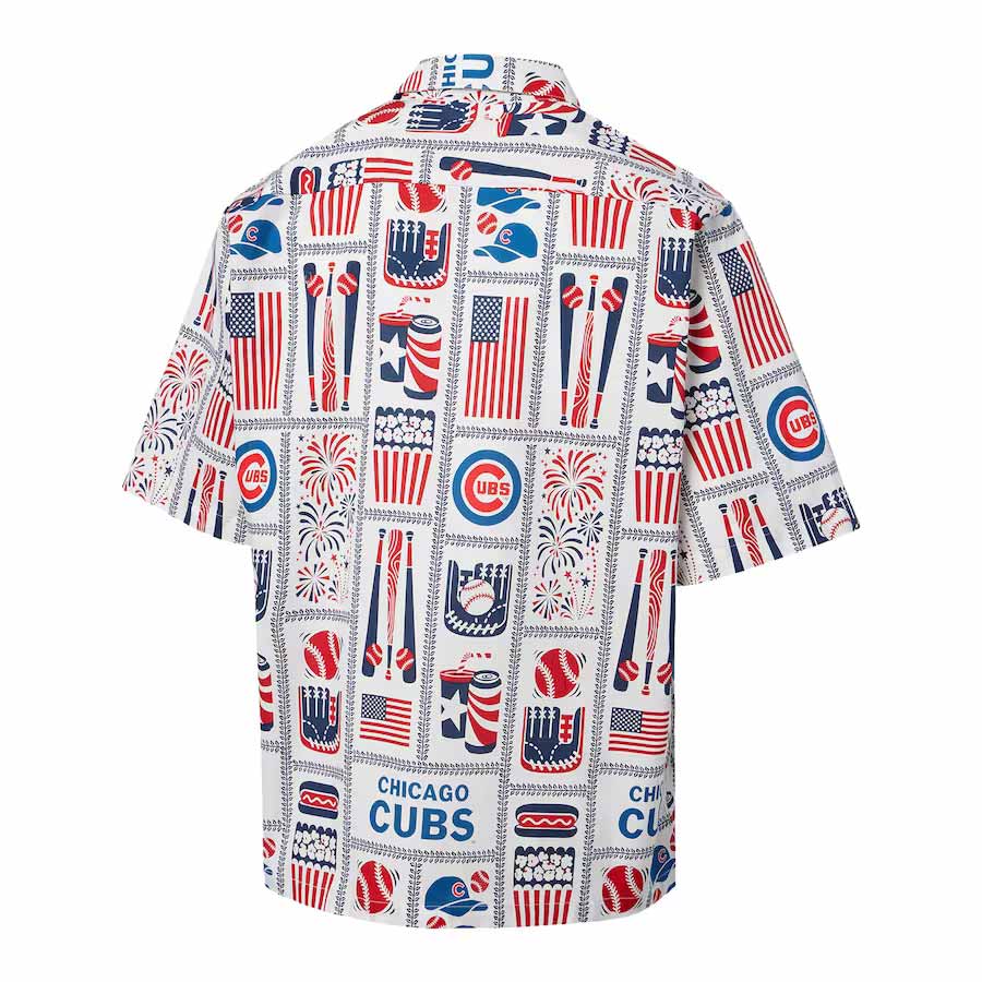 Chicago Cubs Americana Hawaiian Shirt - Image 3