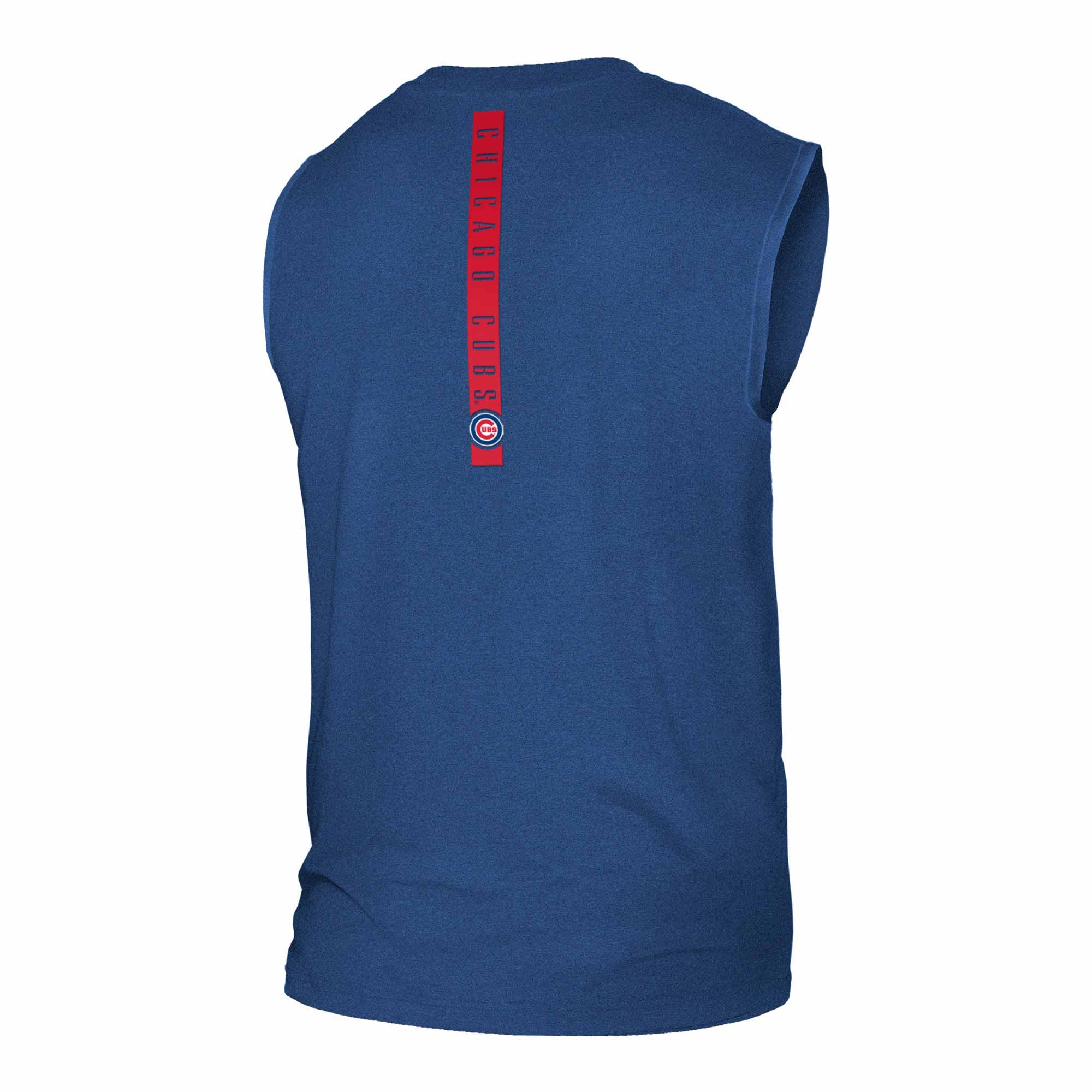 Chicago Cubs Back Stripe Sleeveless T-Shirt - Image 2