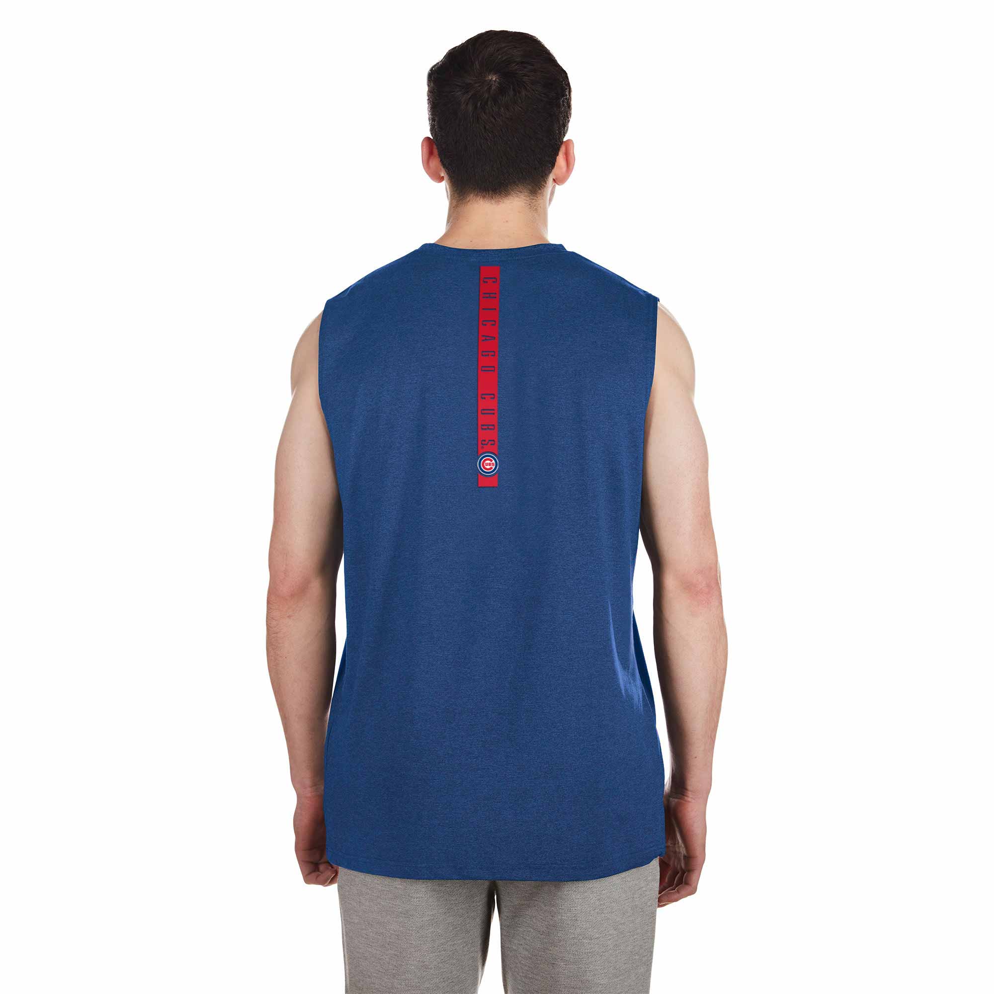 Chicago Cubs Back Stripe Sleeveless T-Shirt - Image 4