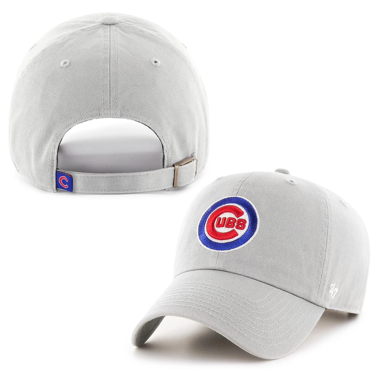 Chicago Cubs Bullseye Gray Clean Up Adjustable Cap - Image 2