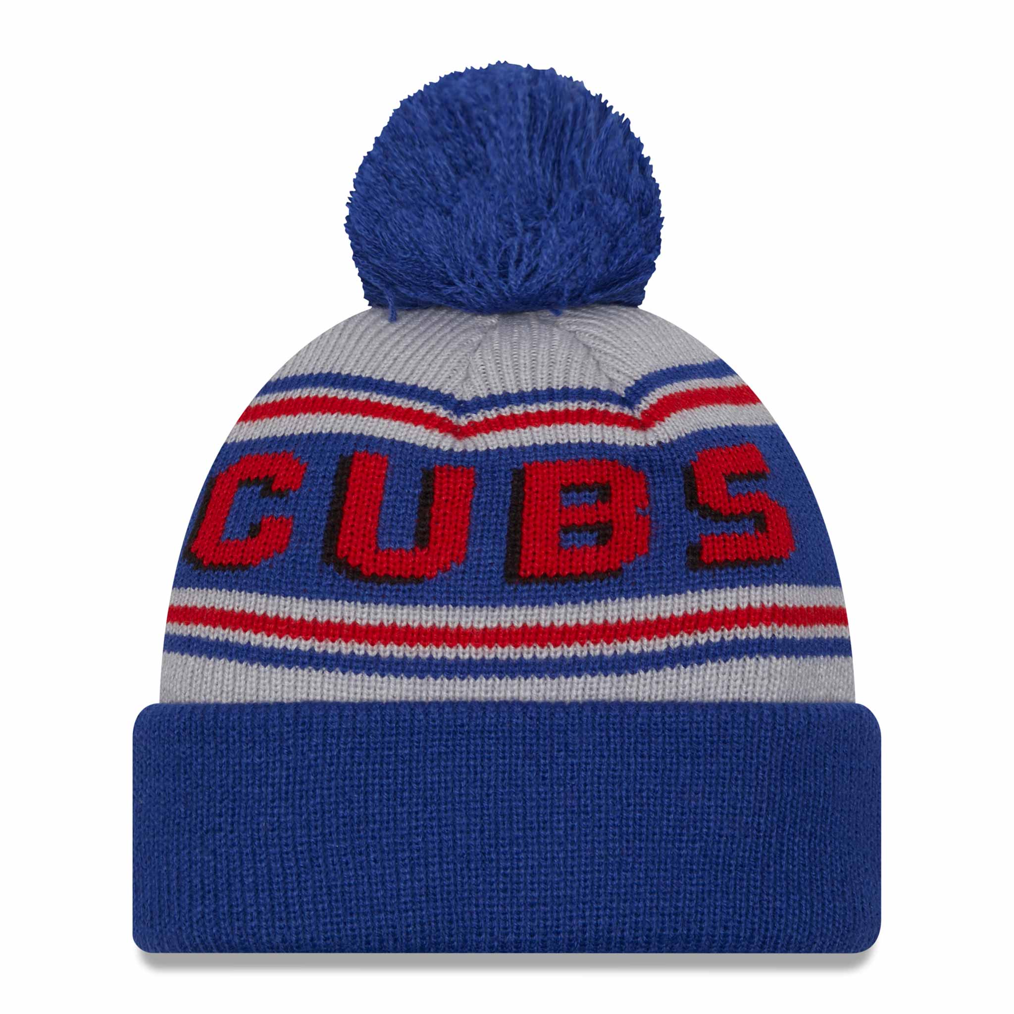 Chicago Cubs Bullseye Knit Cap with Pom - Image 2