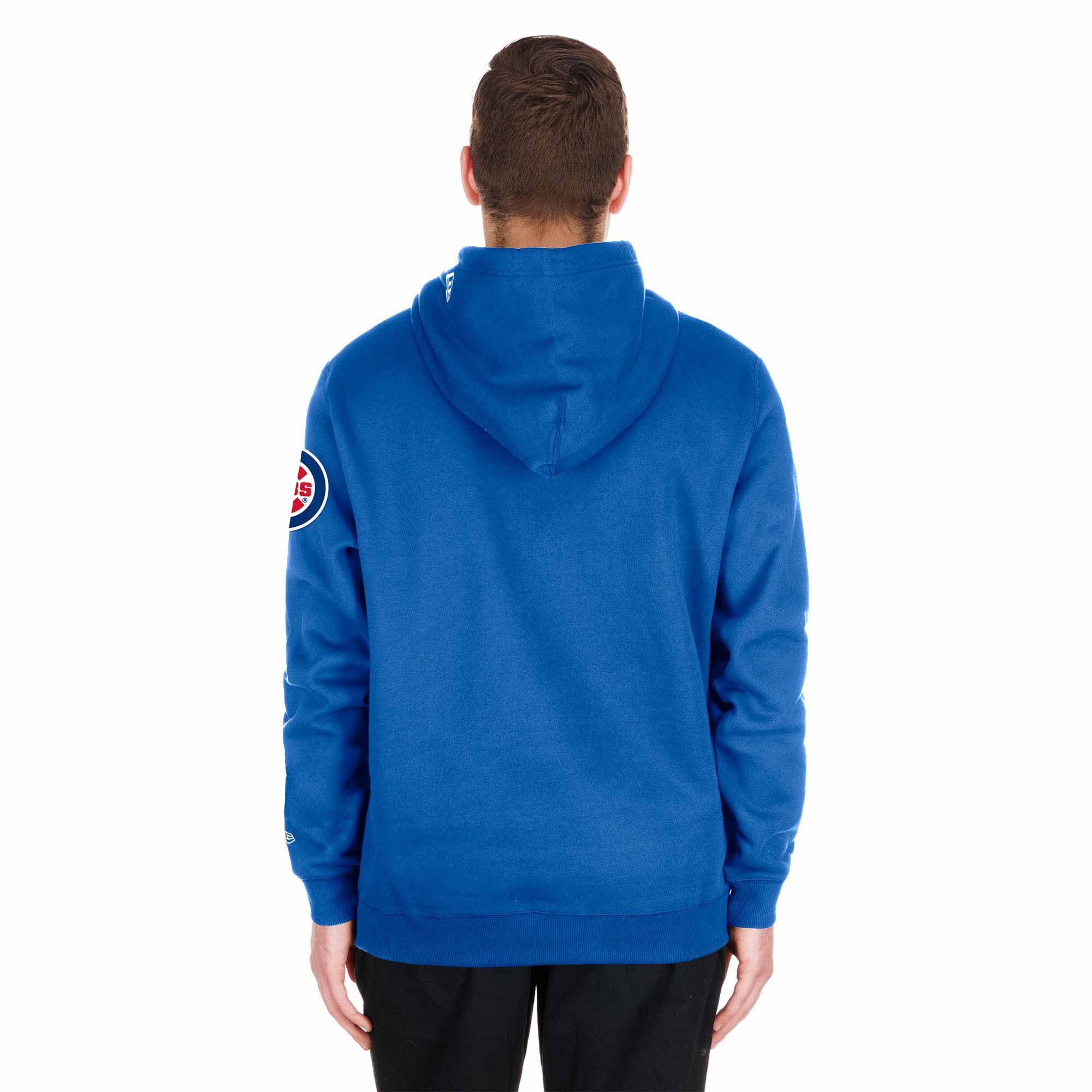 Chicago Cubs Bullseye Royal Baseball Hooded Sweatshirt - Image 4