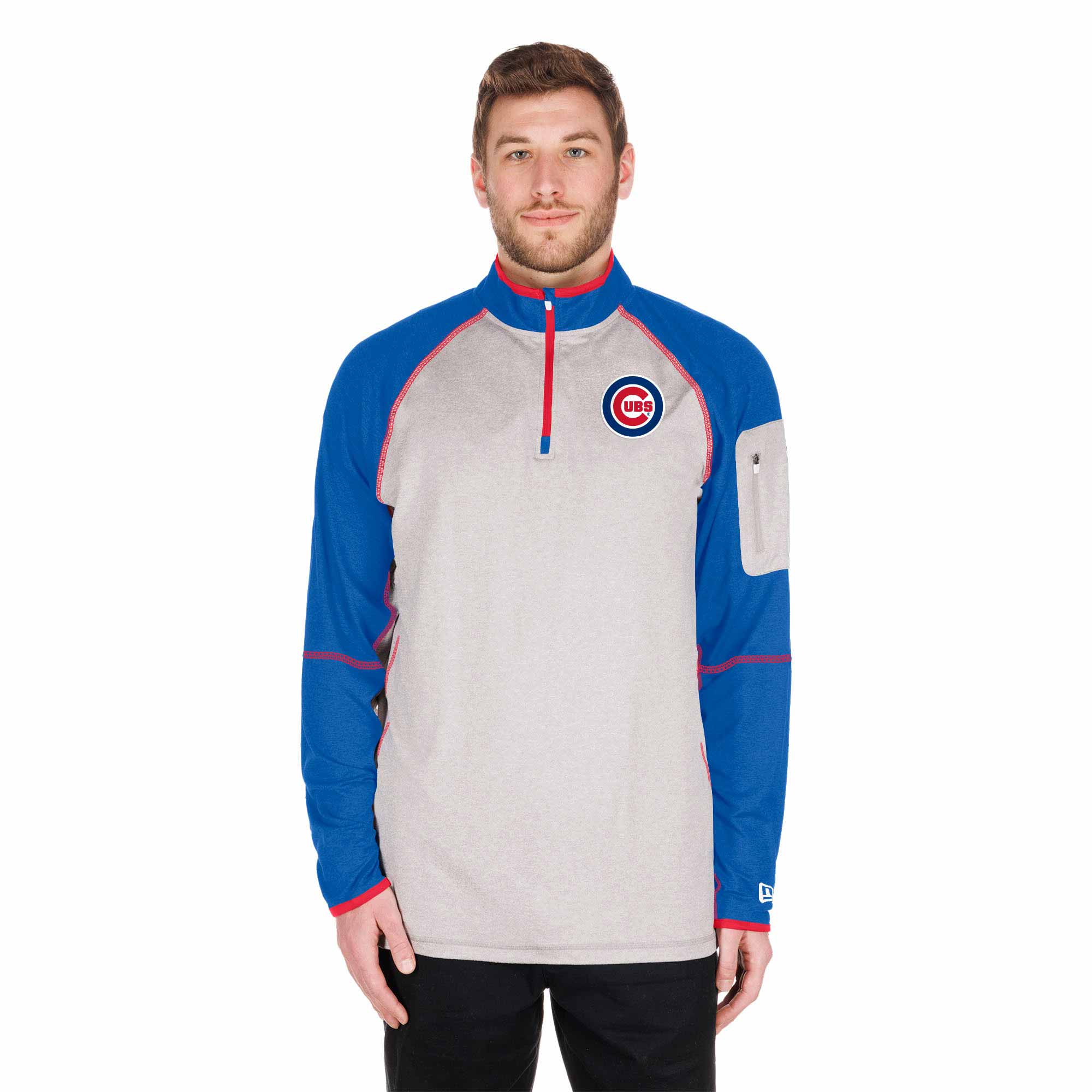 Chicago Cubs Bullseye Lightweight Quarter Zip Pullover - Image 3