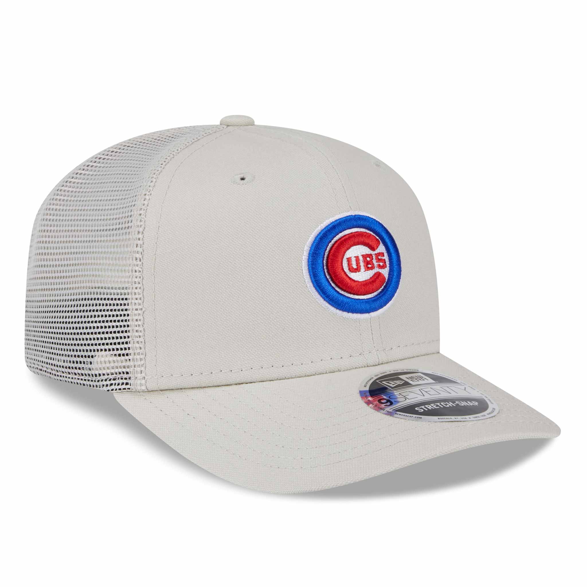 Chicago Cubs Canvas Cream 9SEVENTY Stretch Snap Trucker Cap - Image 5