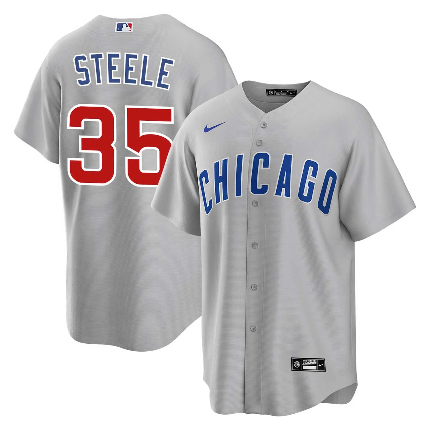Chicago Cubs Justin Steele Nike Road Replica Jersey With Authentic Lettering