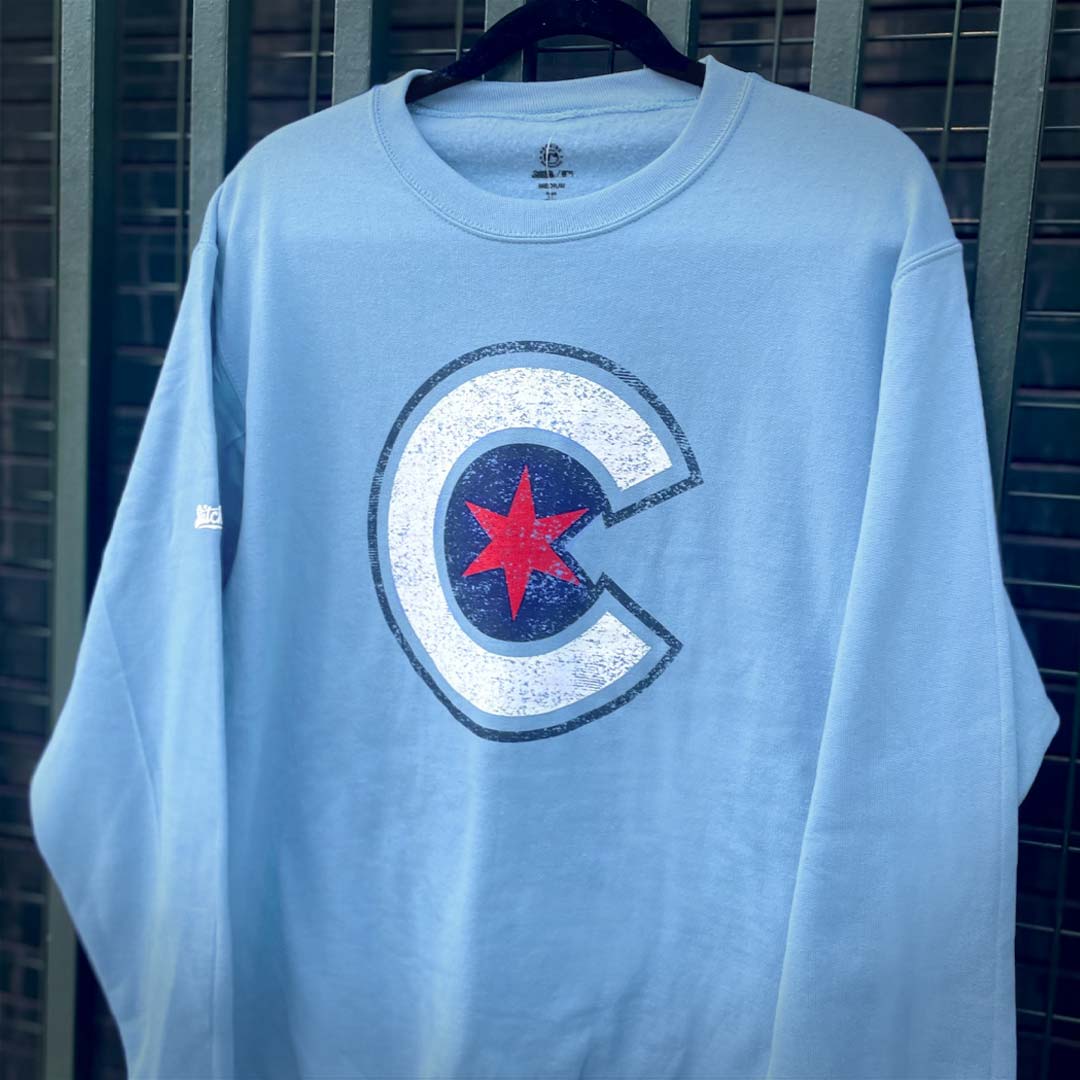 Chicago Cubs City Connect Distressed Crew Sweatshirt - Image 2
