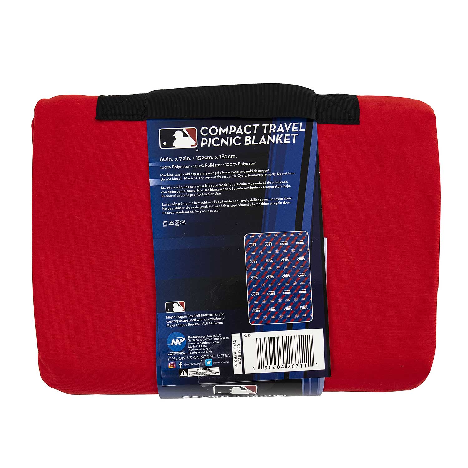 Chicago Cubs Compact Travel Picnic Blanket - Image 4