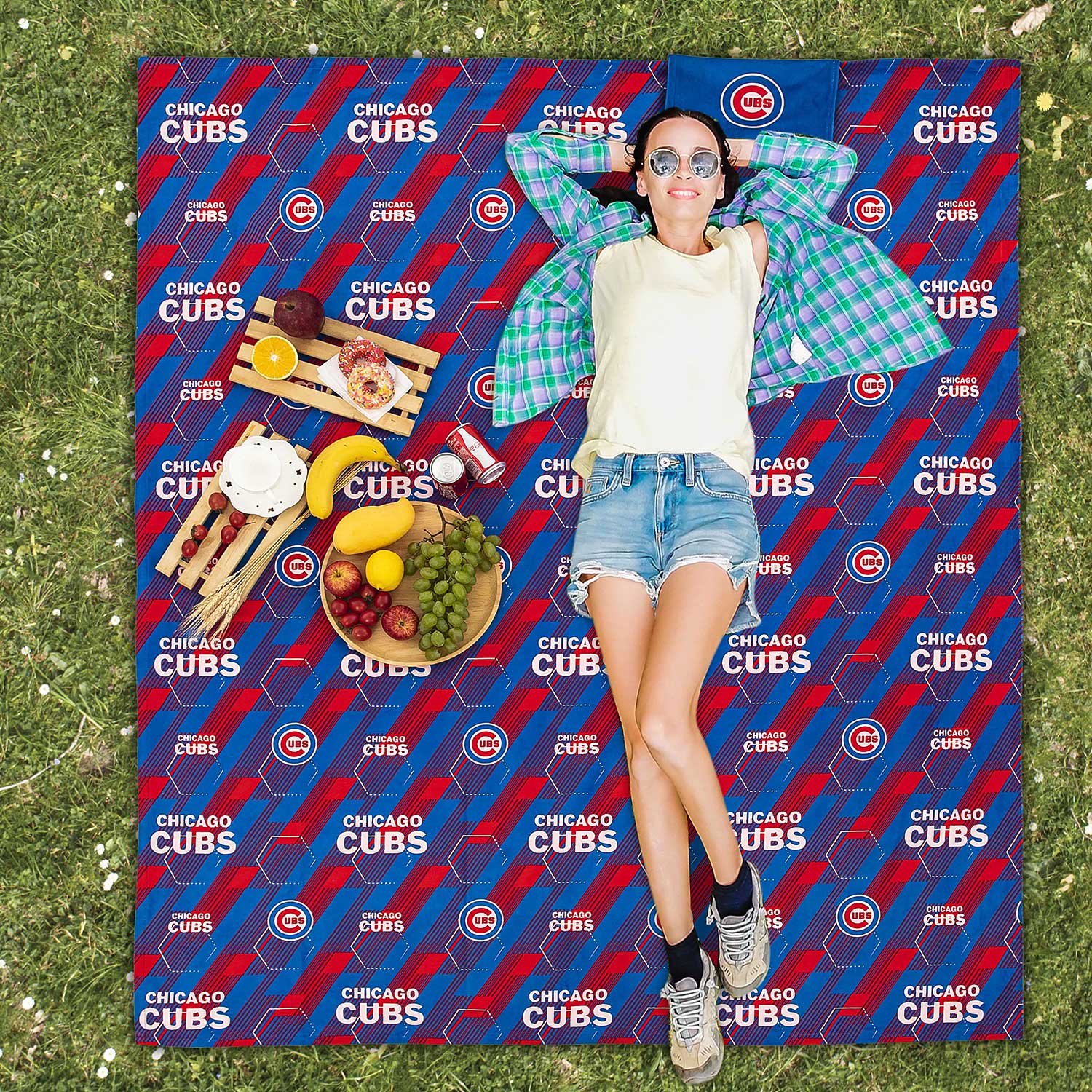 Chicago Cubs Compact Travel Picnic Blanket - Image 5
