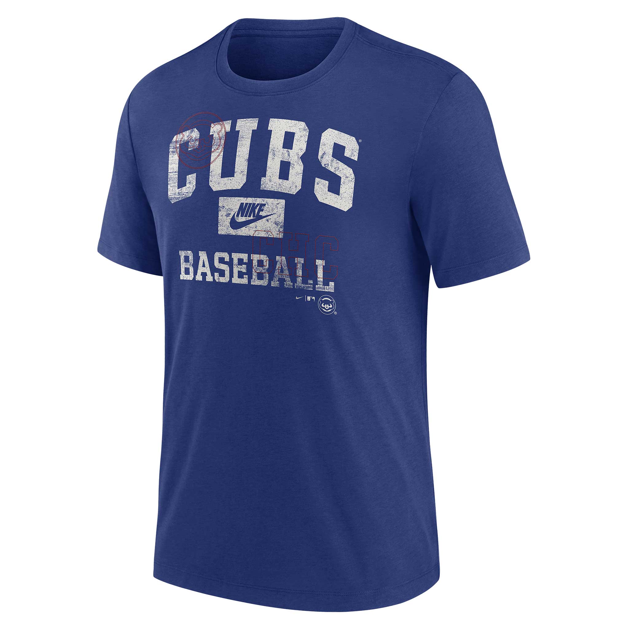 Chicago Cubs Cooperstown Arch Threads Nike Triblend T-Shirt