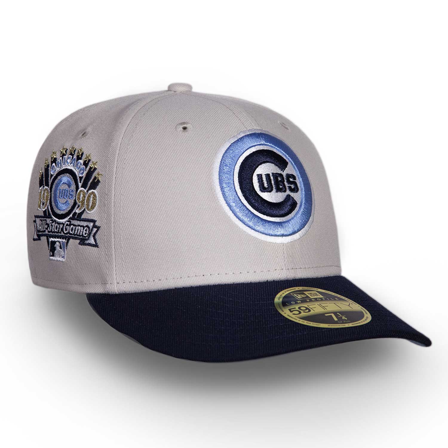 Chicago Cubs Cream Bullseye 1990 ASG Low Profile 59FIFTY Fitted Cap