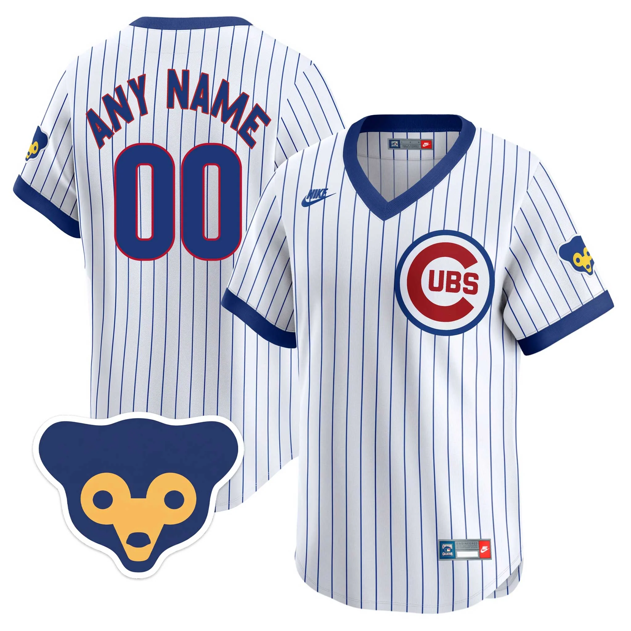 Chicago Cubs Customized Nike Limited Vapor 1957-78 Home Cooperstown Jersey With Authentic Lettering