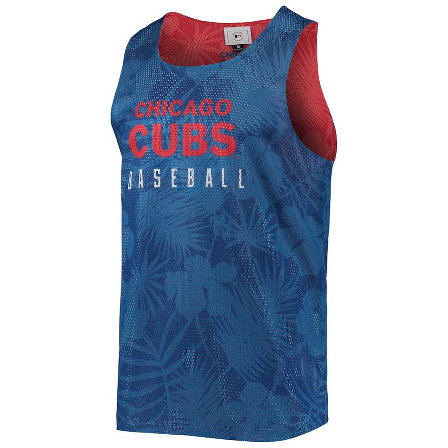 Chicago Cubs Floral Mesh Reversible Tank Top - Image 2