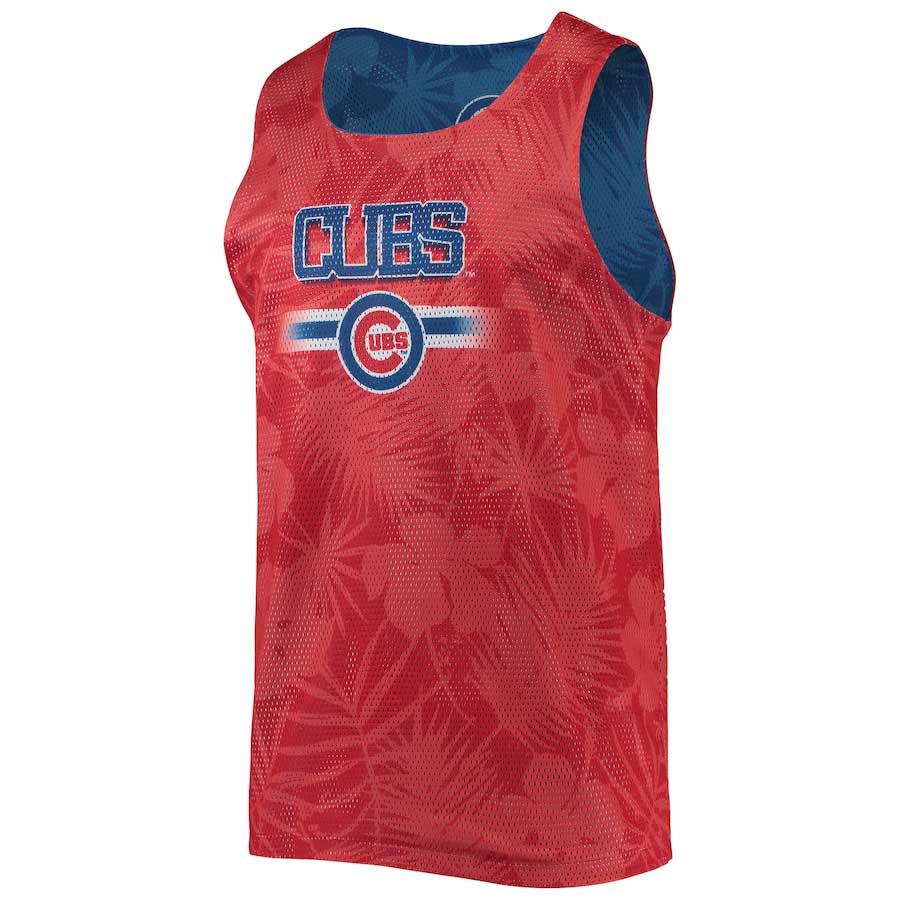 Chicago Cubs Floral Mesh Reversible Tank Top - Image 4
