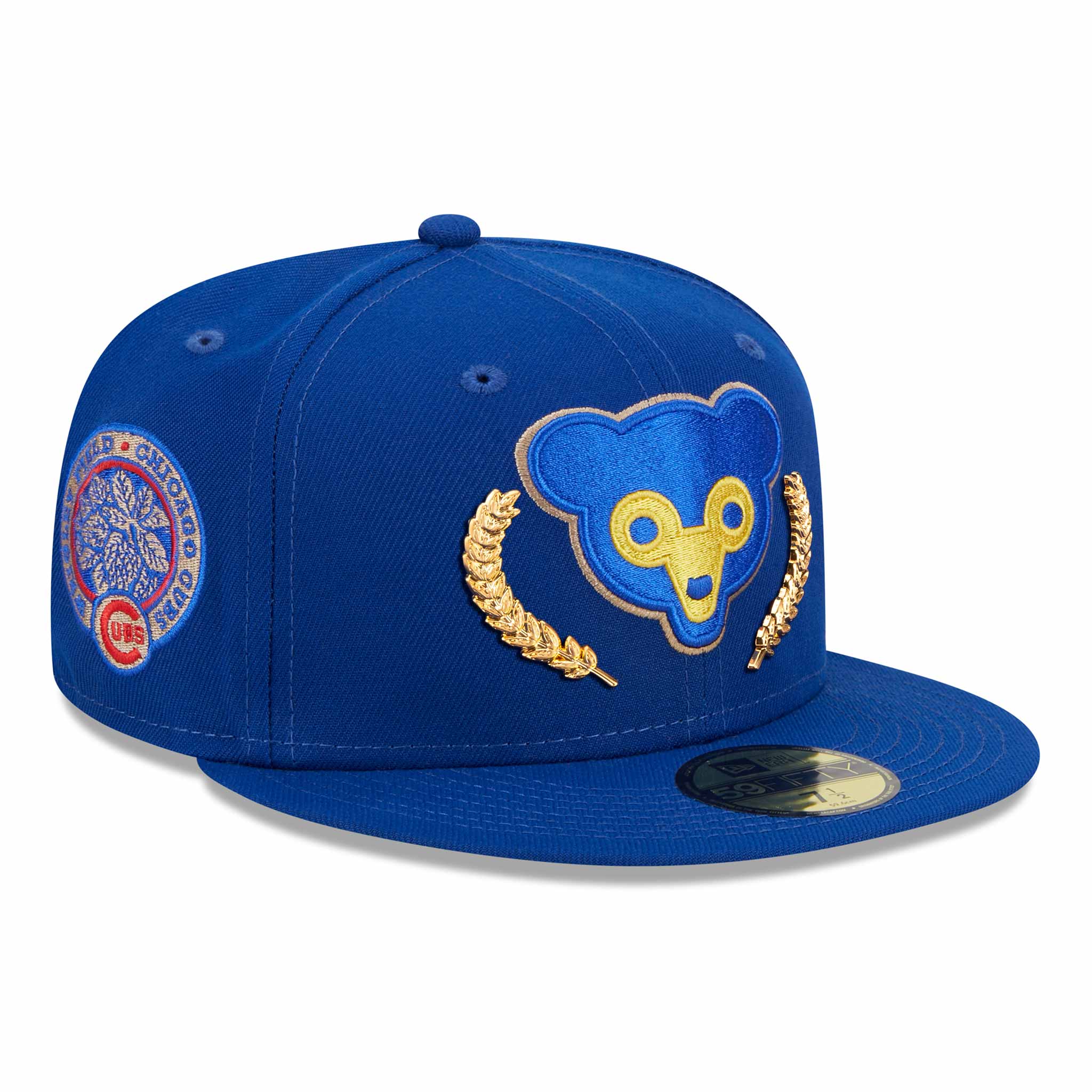 Chicago Cubs Gold Leaf 69 Bear 59FIFTY Fitted Cap