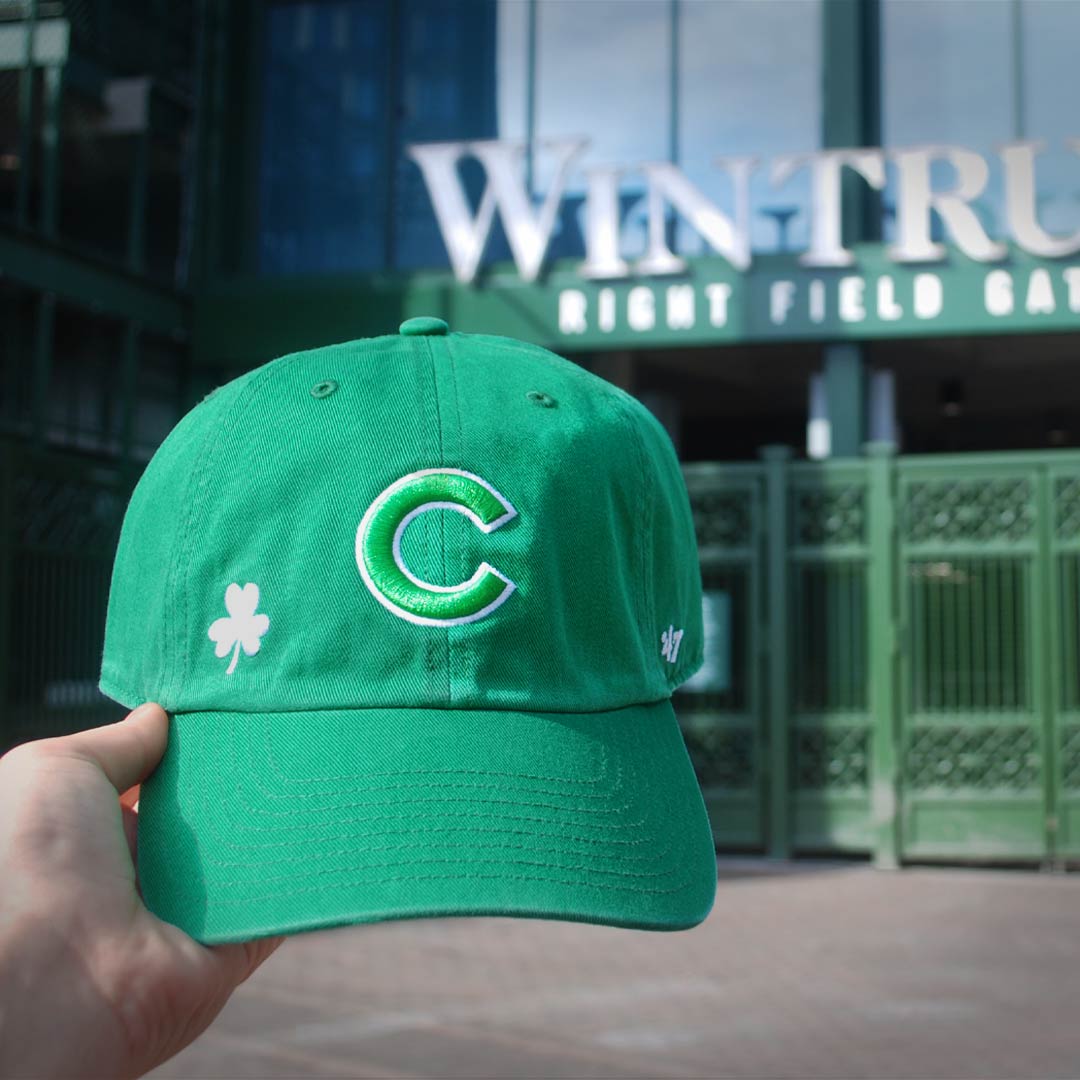 Chicago Cubs Green Shamrock Confetti Clean Up Adjustable Cap - Image 2
