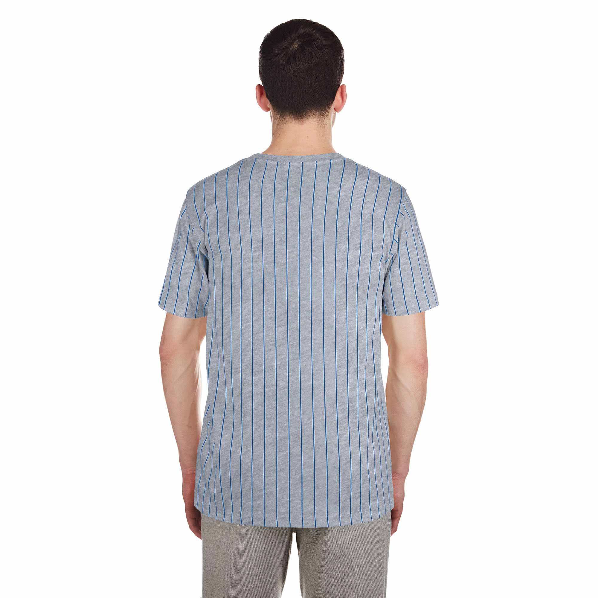 Chicago Cubs Grey Pintsripe T Shirt - Image 4