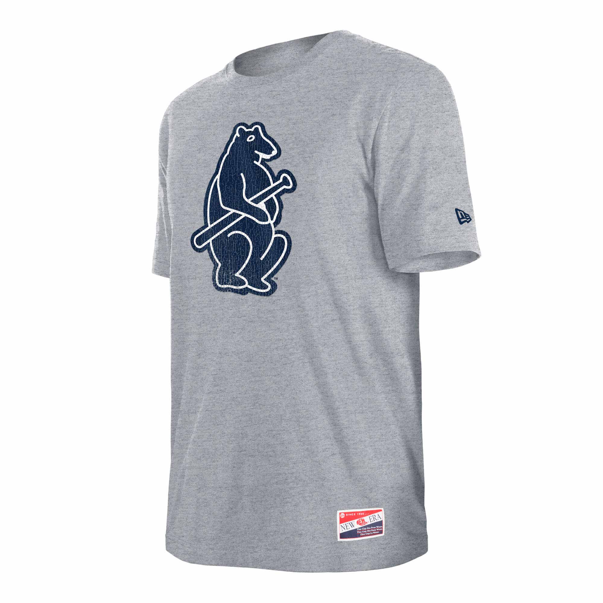 Chicago Cubs Heather Dolphin Grey 1914 Bear T-Shirt - Image 5