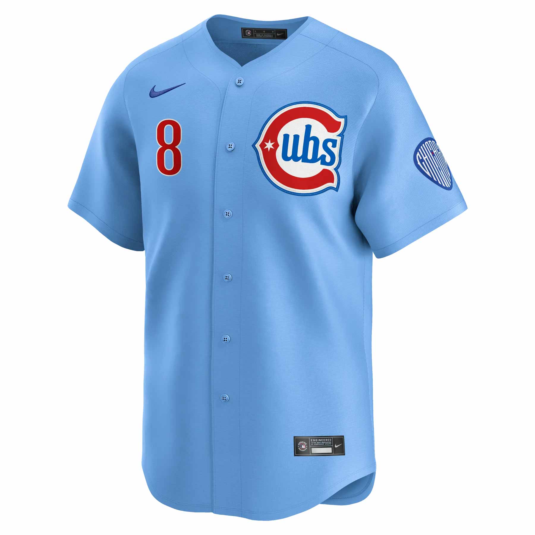 Chicago Cubs Ian Happ Blues Alternate 2 Nike Vapor Limited Jersey - Image 2