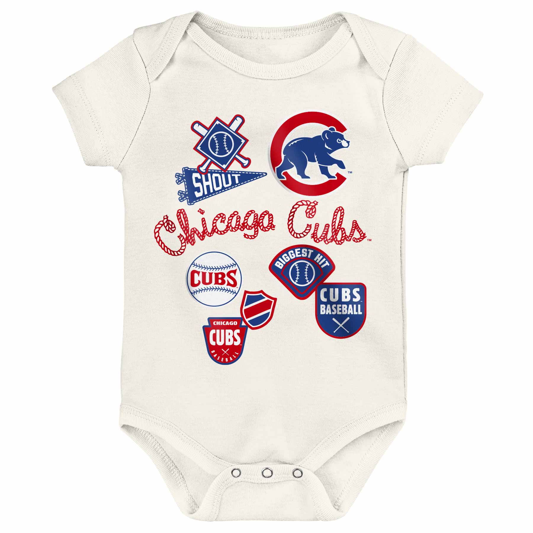 Chicago Cubs Infant 3 Pack Creeper Set - Image 3