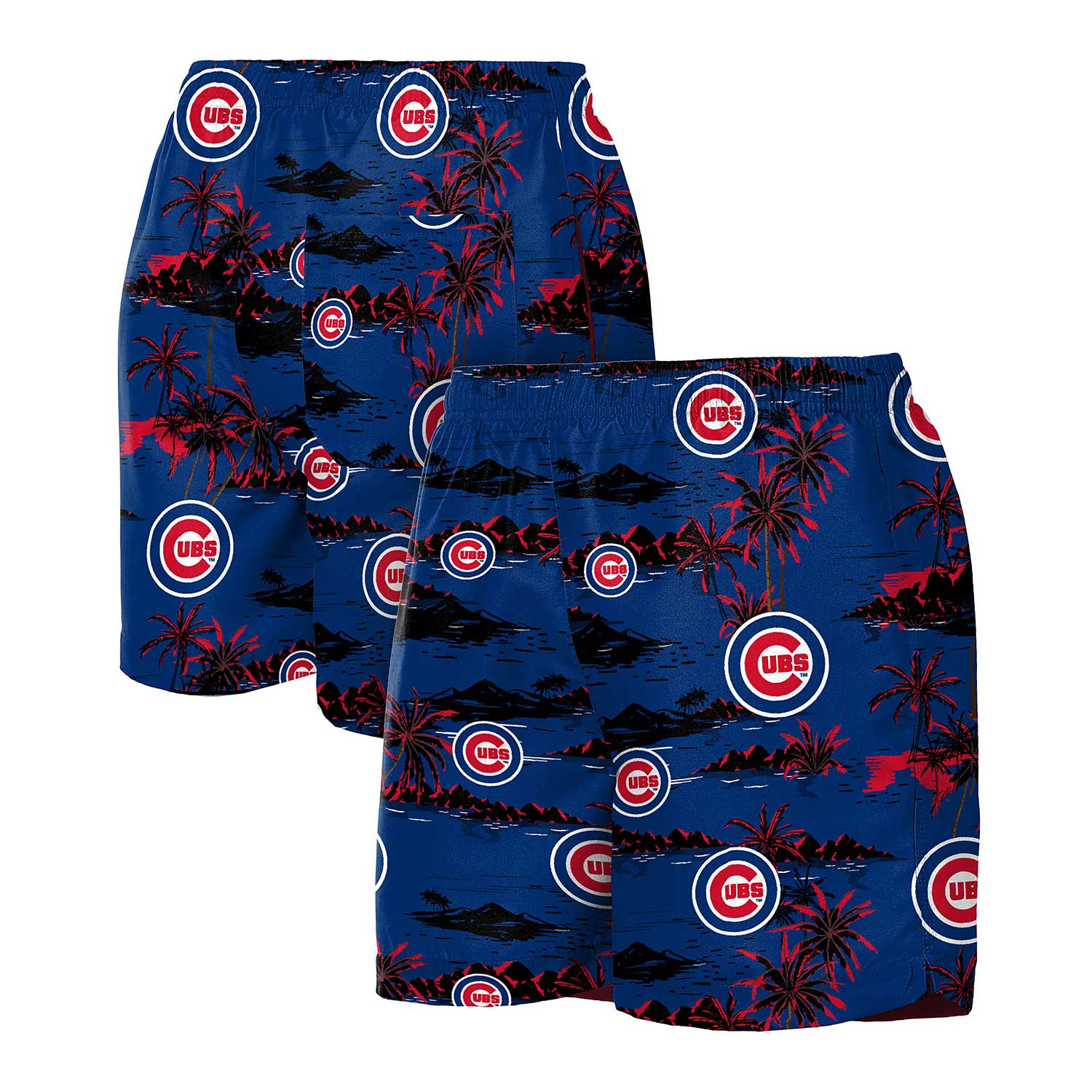 Chicago Cubs Island Palm Swim Trunks