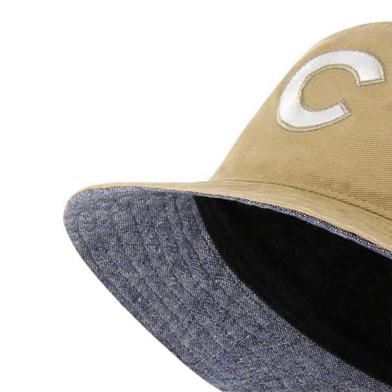 Chicago Cubs Khaki Chambray Bucket Hat - Image 3