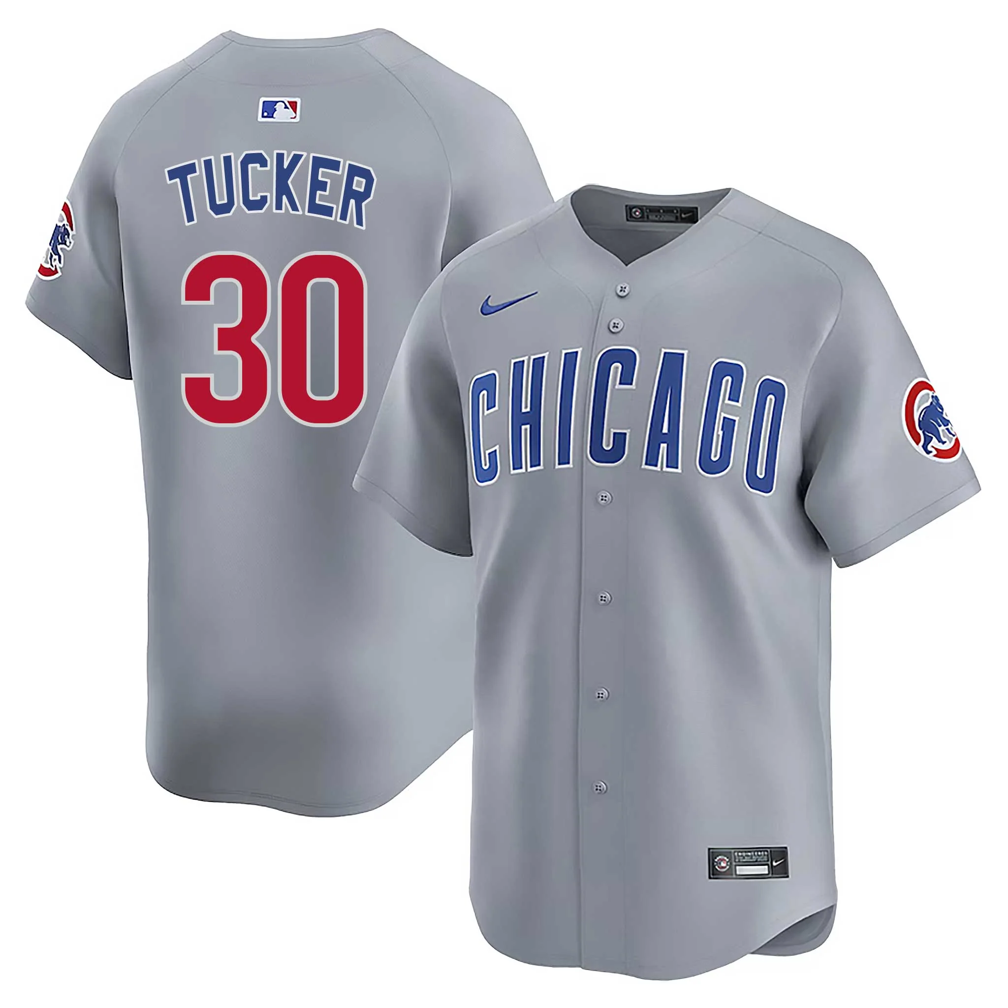 Chicago Cubs Kyle Tucker Nike Road Vapor Limited Jersey With Authentic Lettering
