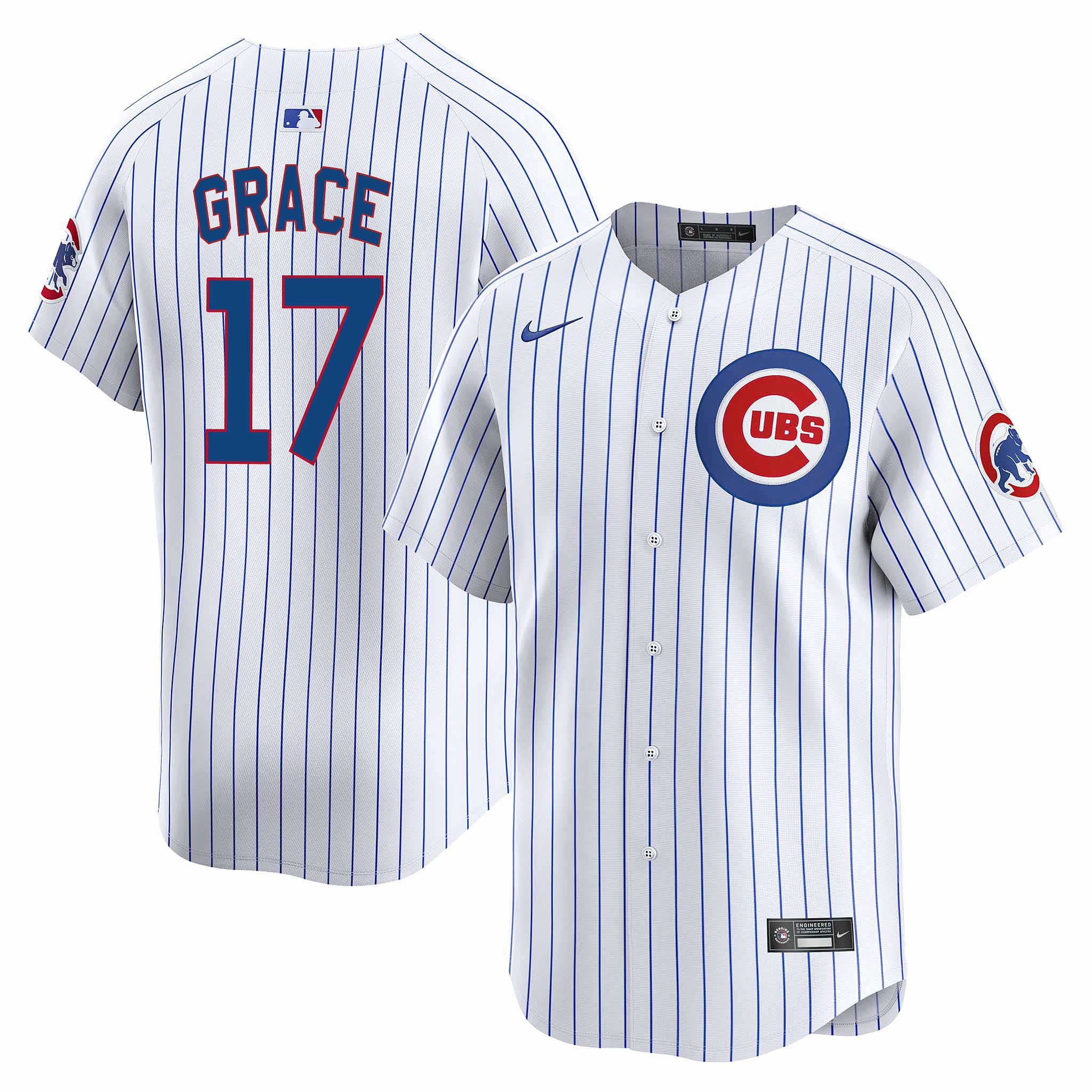 Chicago Cubs Mark Grace Nike Home Vapor Limited Jersey With Authentic Lettering