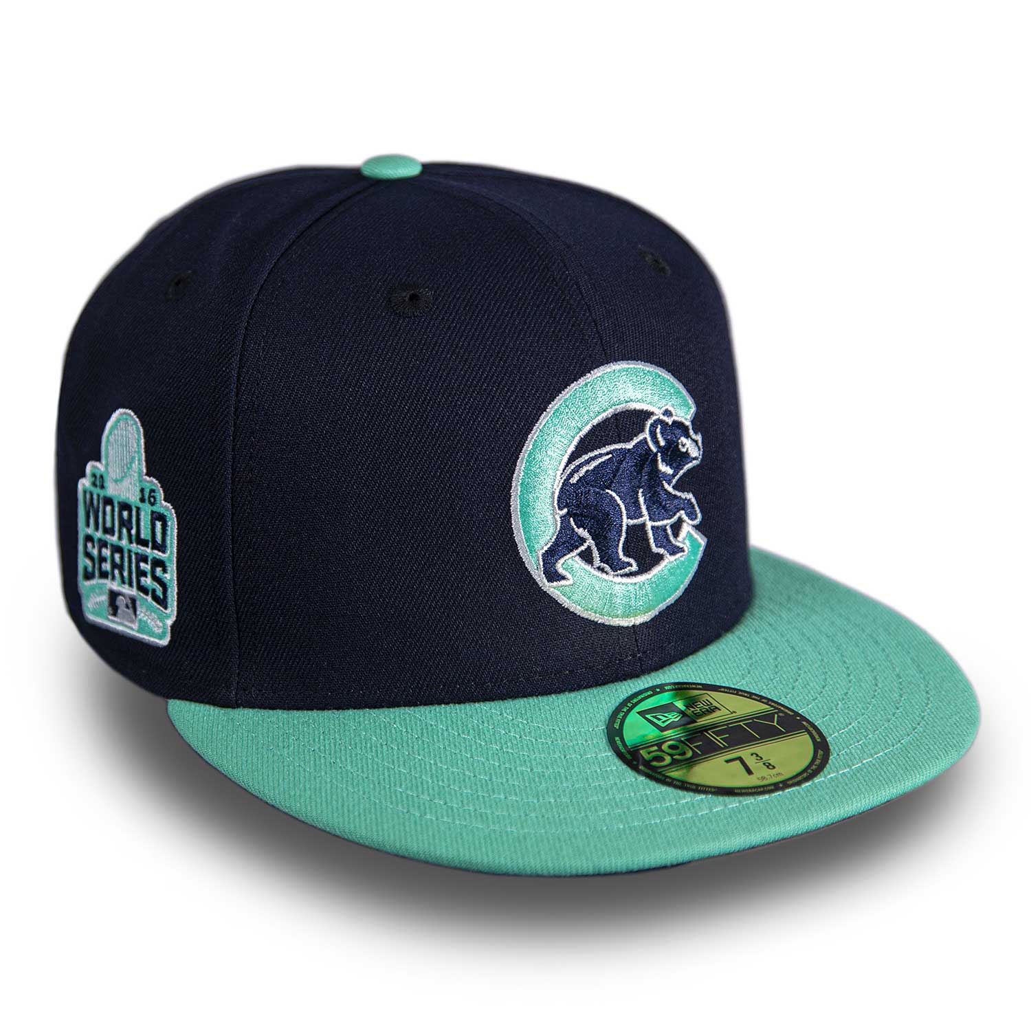 Chicago Cubs Mint Navy World Series 59FIFTY Fitted Cap - Image 2
