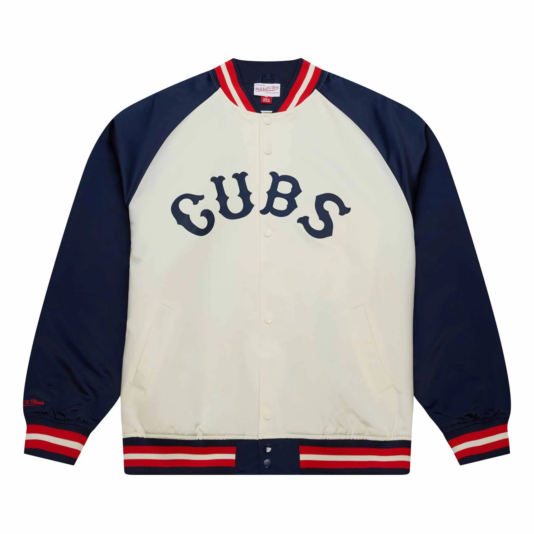 Chicago Cubs Mitchell & Ness Double Clutch Satin Jacket