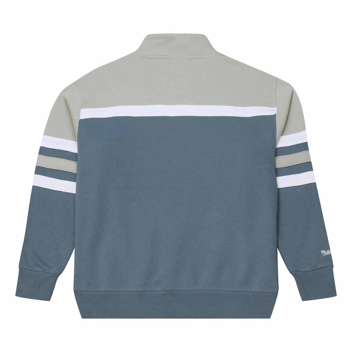 Chicago Cubs Mitchell & Ness Thunderstorm Head Coach Quarter Zip Sweatshirt - Image 2