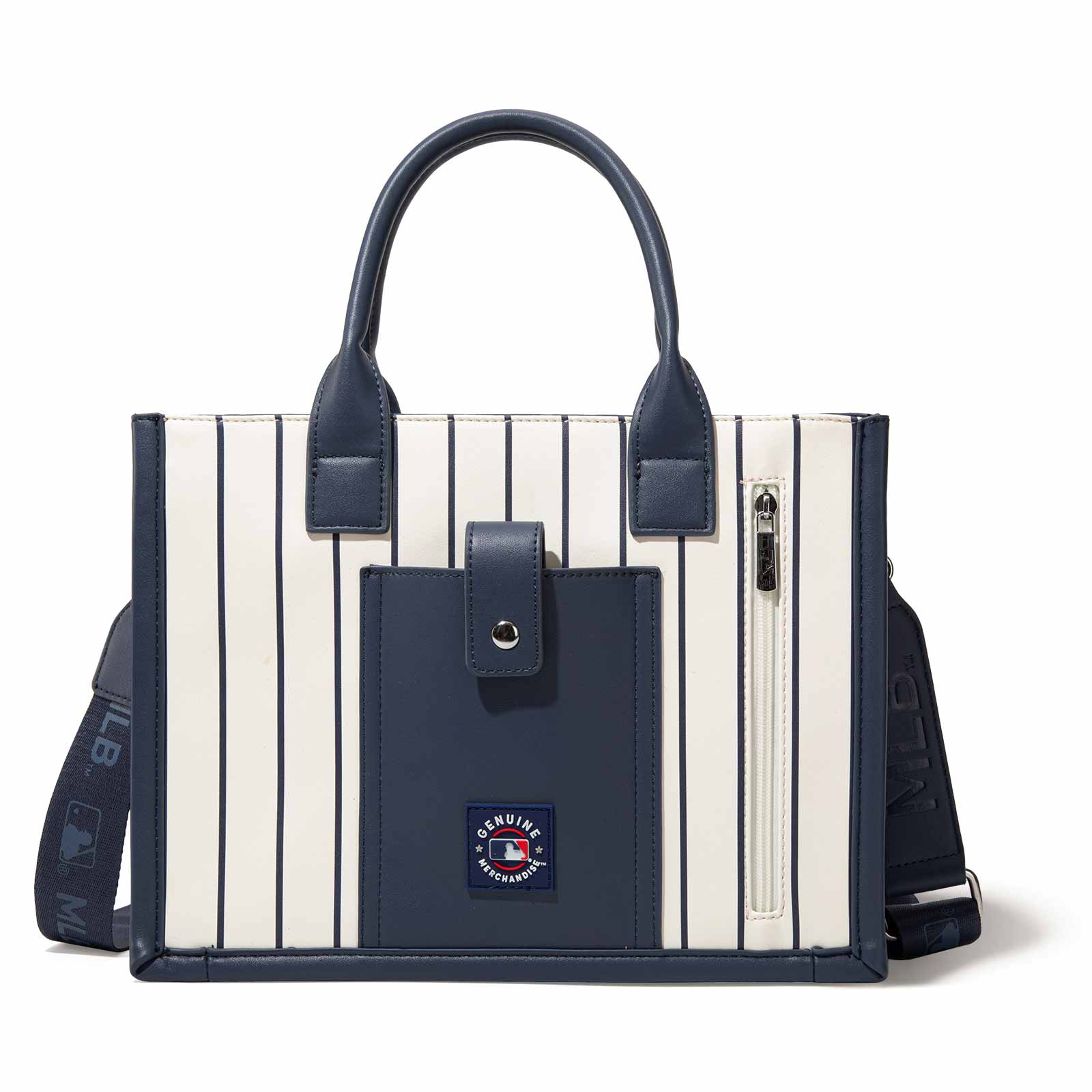 Chicago Cubs Montana West Pinstripe Whipstitch Tote Crossbody Bag - Image 2